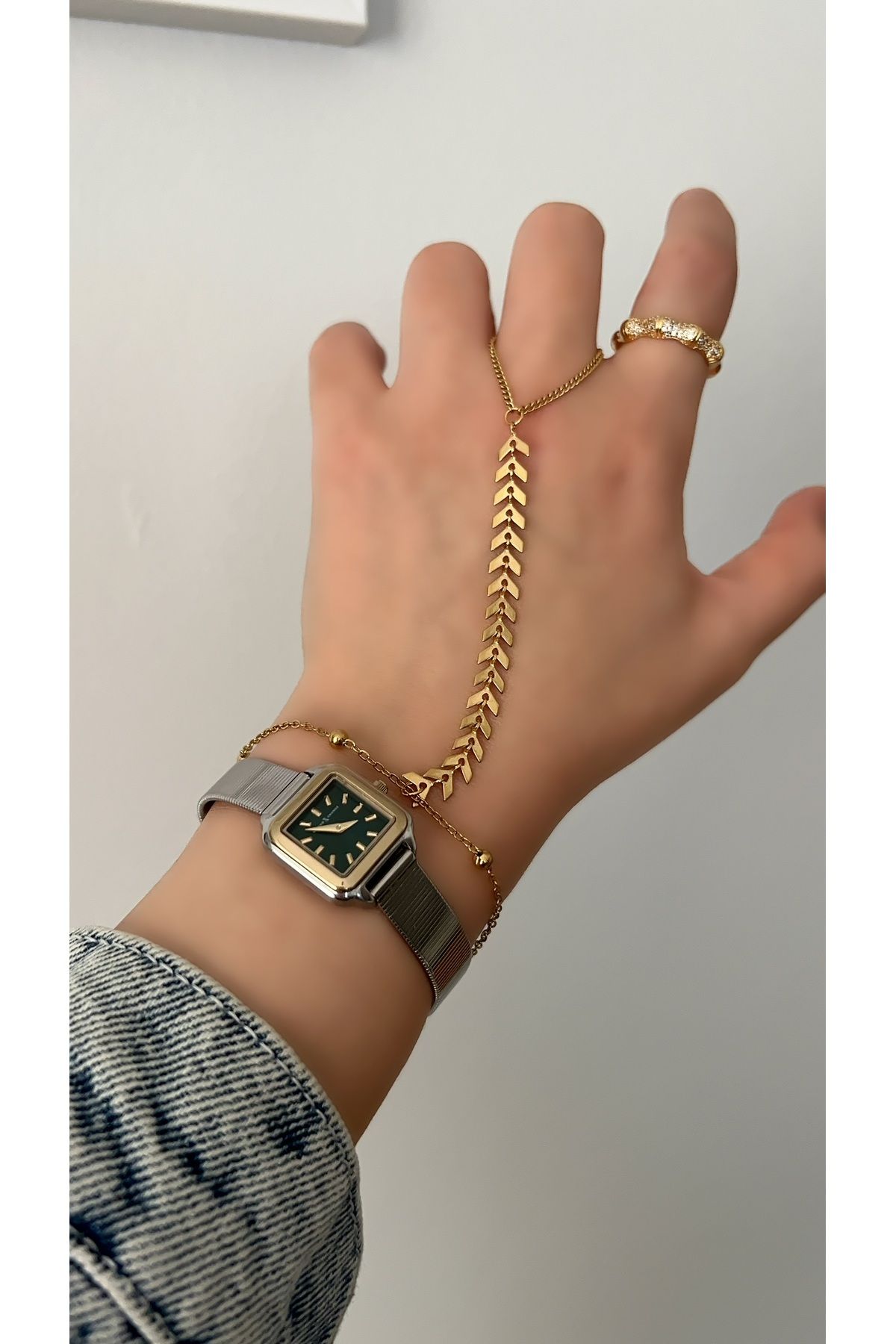 SU PERİSİ TAKI BİJUTERİ Çelik Gold Başak Model Şahmeran