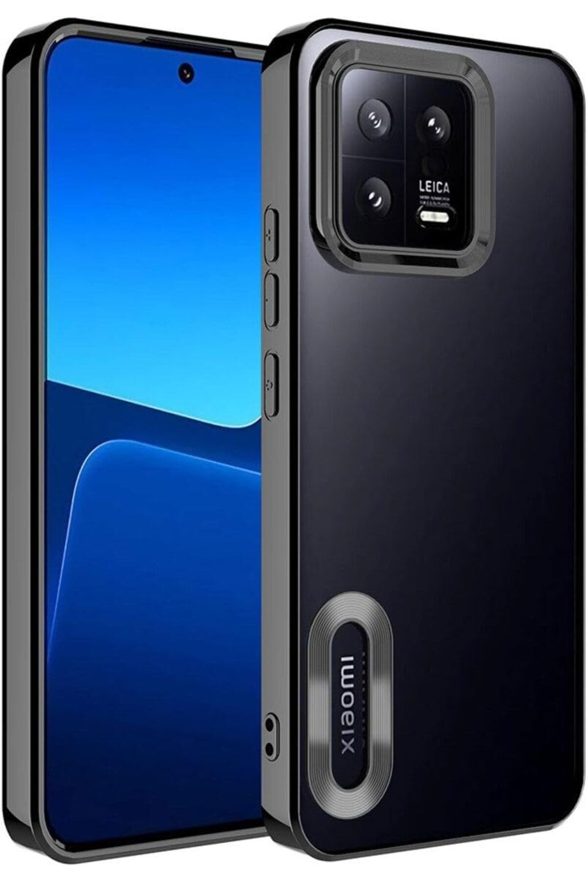 STOREMAX OZN İletişim Xiaomi Mi 13 ile uyumlu Kapak ile uyumlu Yanları Renkli Lens Korumalı Logo Göstere