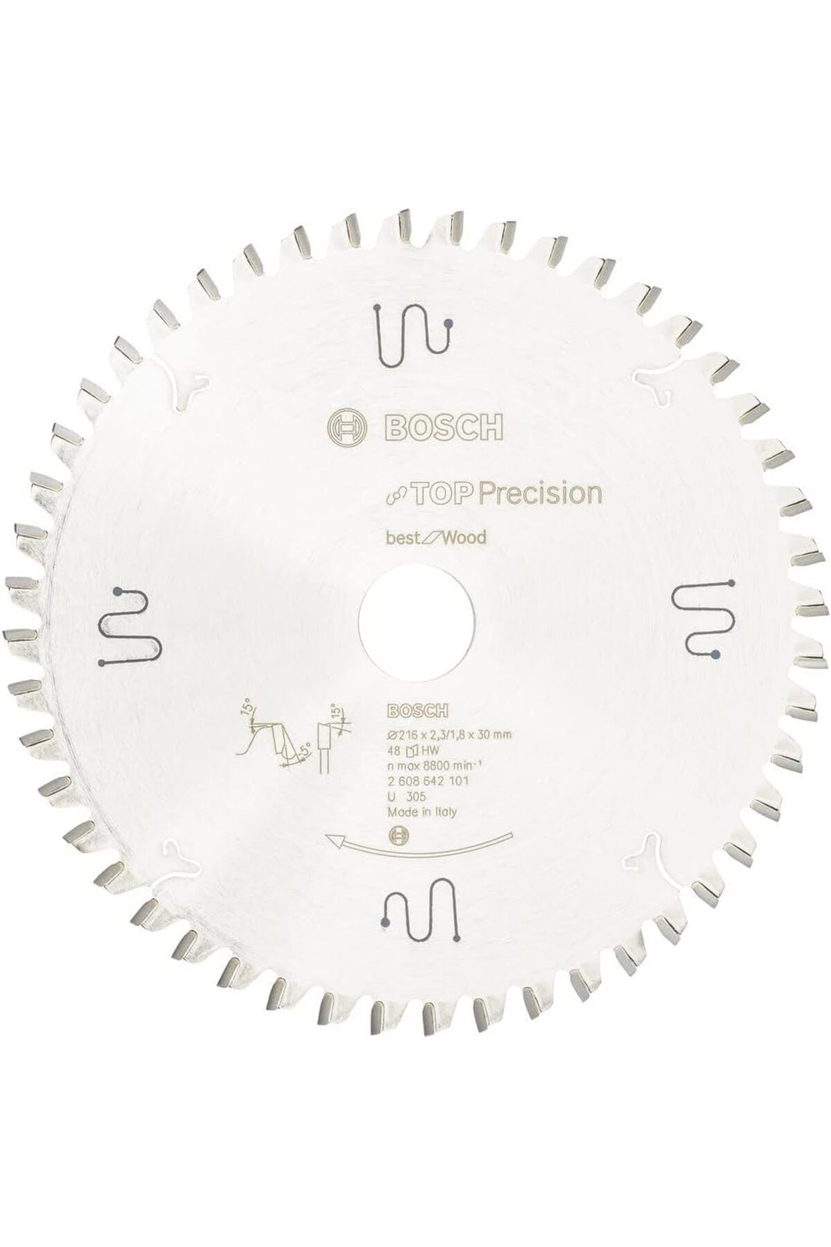STOREMAX Rom 2608642101 dairesel testere bıçağı Best for Wood 216 x 30 x 2,3 mm Z48WZ Romshp 1067323