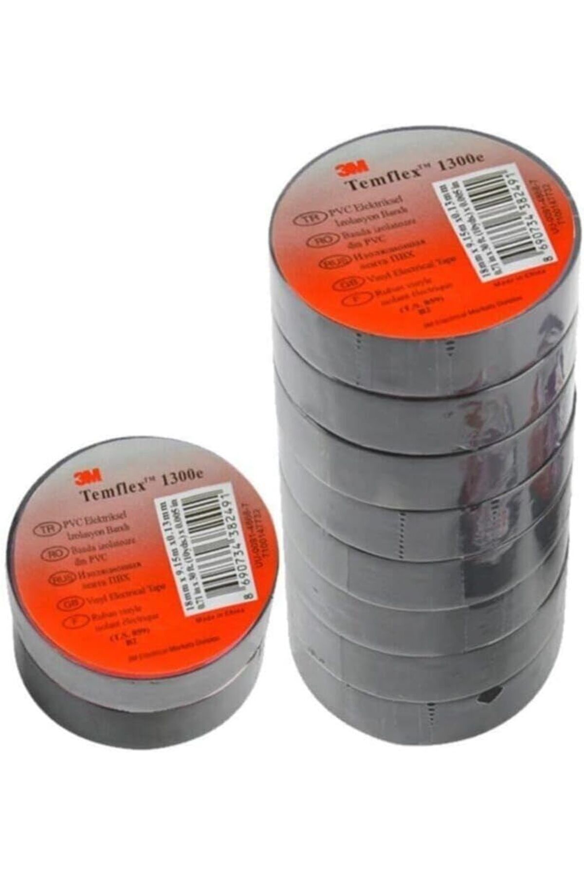 Mu Art Ahşap Mrt Ottoman 3M Elektrik Bantı Temflex 1300E Izole Bant 10 Adet Siyah Art 871301