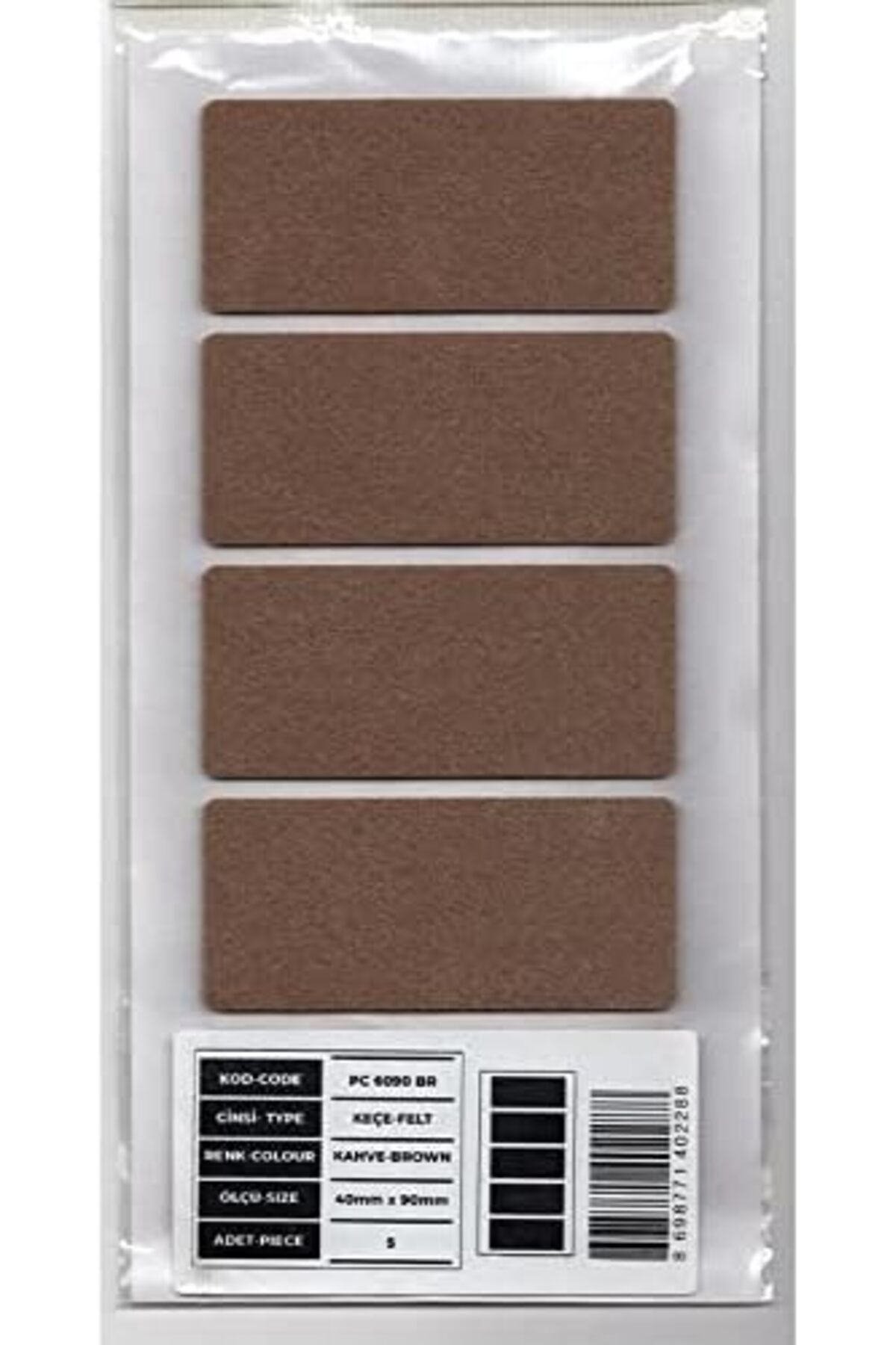 STOREMAX Mobilya Altı Zemin Koruyucu Keçe 45 * 90mm TrendBazaar 1057563