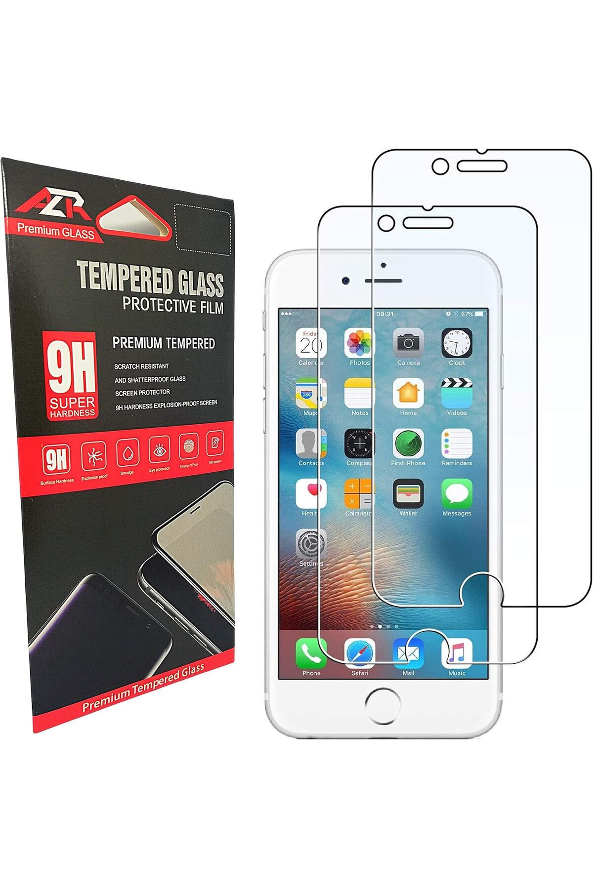 STOREMAX OZN iPhone - 6s plus / 7 plus / 8 plus için ekran koruyucu HD netlikte 9H temperli ekran koruyucu c