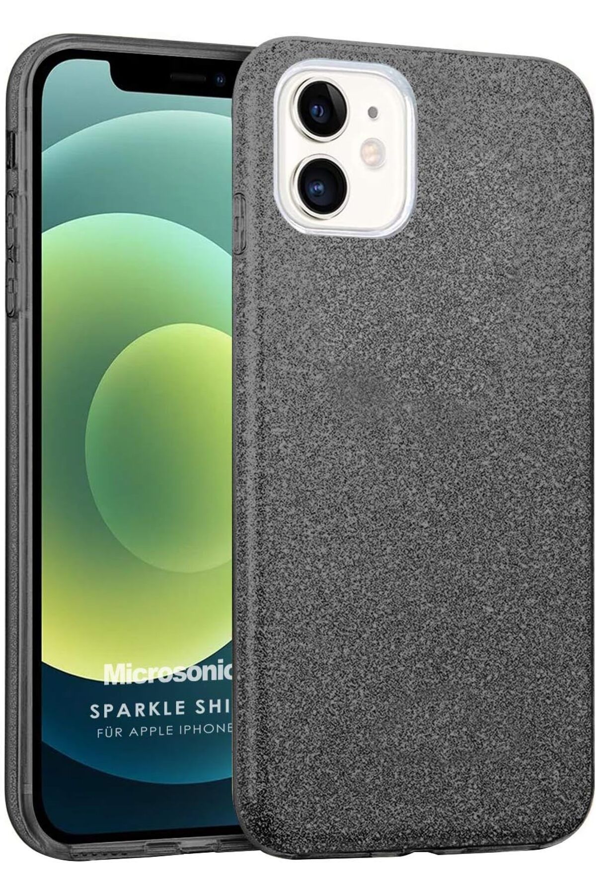 STOREMAX ELZ iPhone 12 Kılıf Sparkle Shiny Siyah FRNTR 1127478