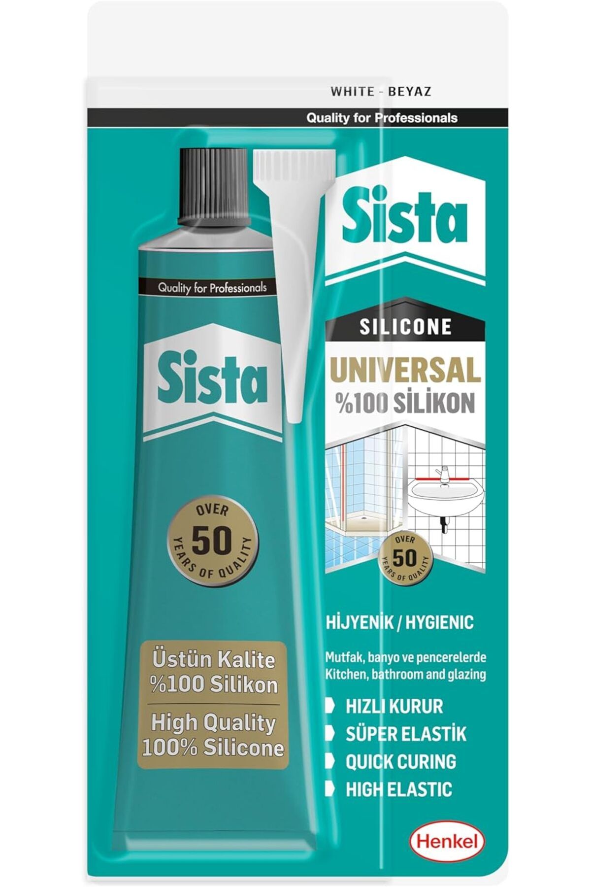 Mu Art Ahşap Mrt Universal Silikon, Üstün kalite%100 Beyaz Silikon, Mutfak, Banyo ve Pencereler İçin Hızlı