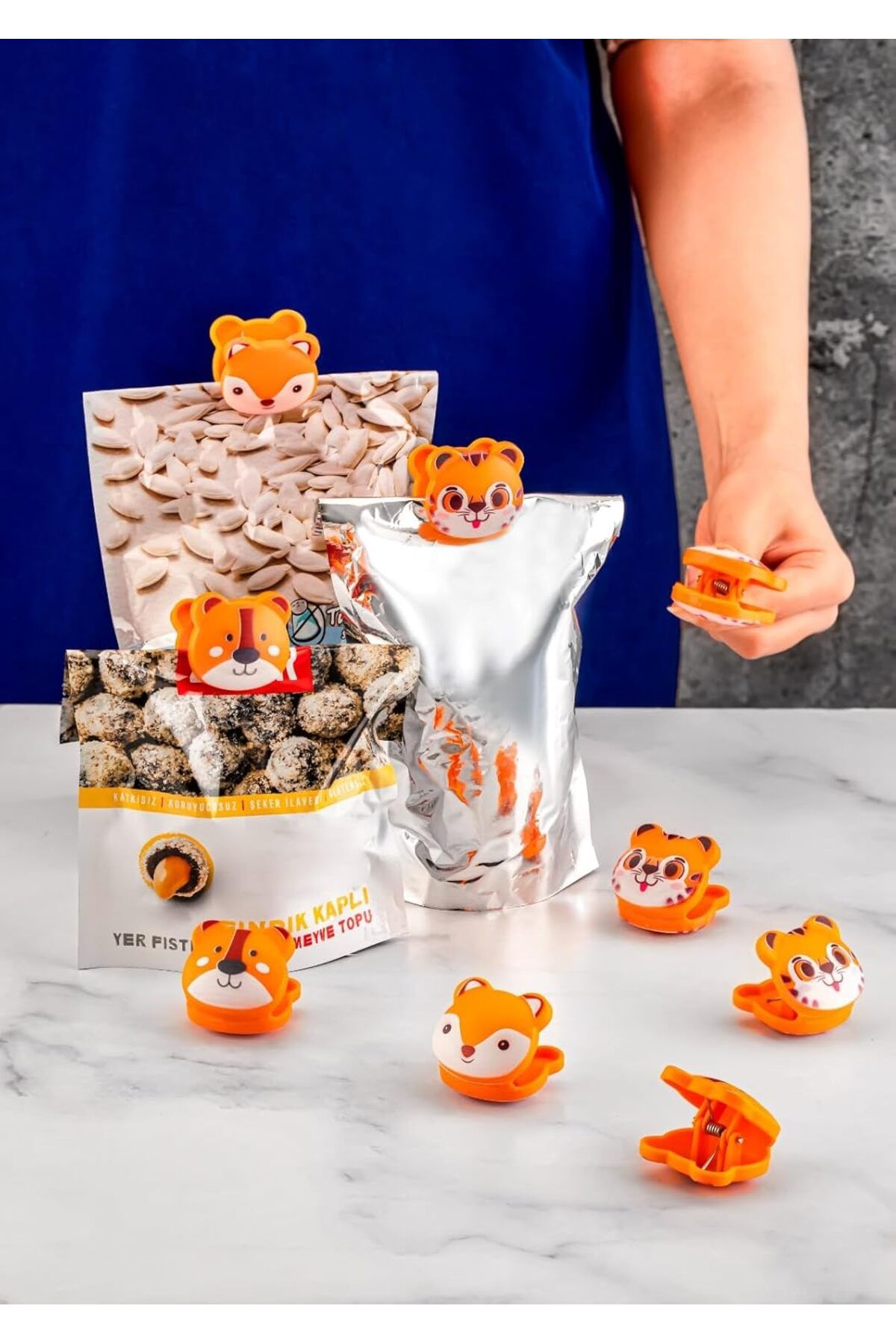 Mu Art Ahşap Mrt Çok Amaçlı Klips,Gıda Saklama,Sevimli Paket Klipsi 3Lü Set Art 871301