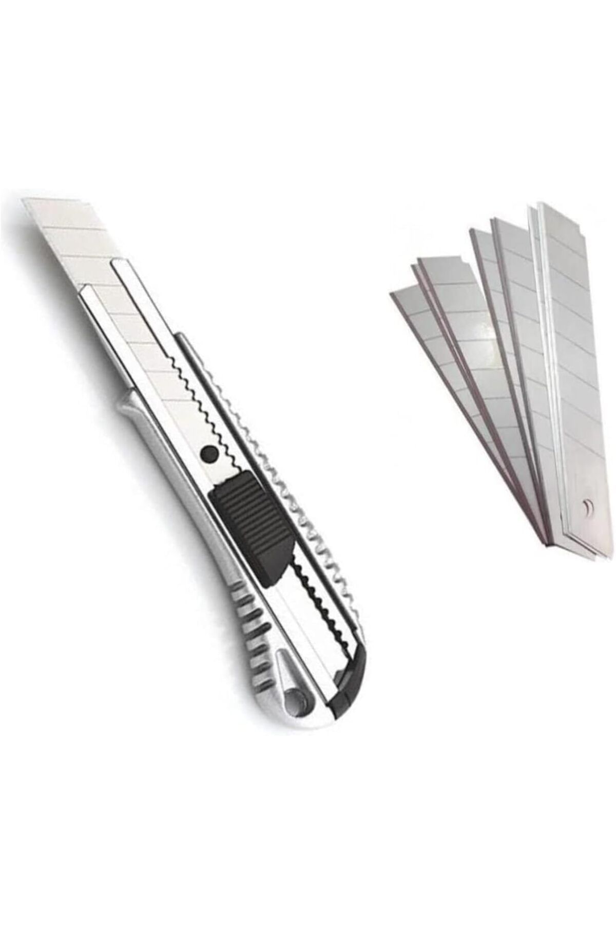 STOREMAX ELZ Home Metal Maket Bıçağı,Çelik Falçata Ve 10 Adet Falçata Yedeği,Maket Bıçağı Ve Yede