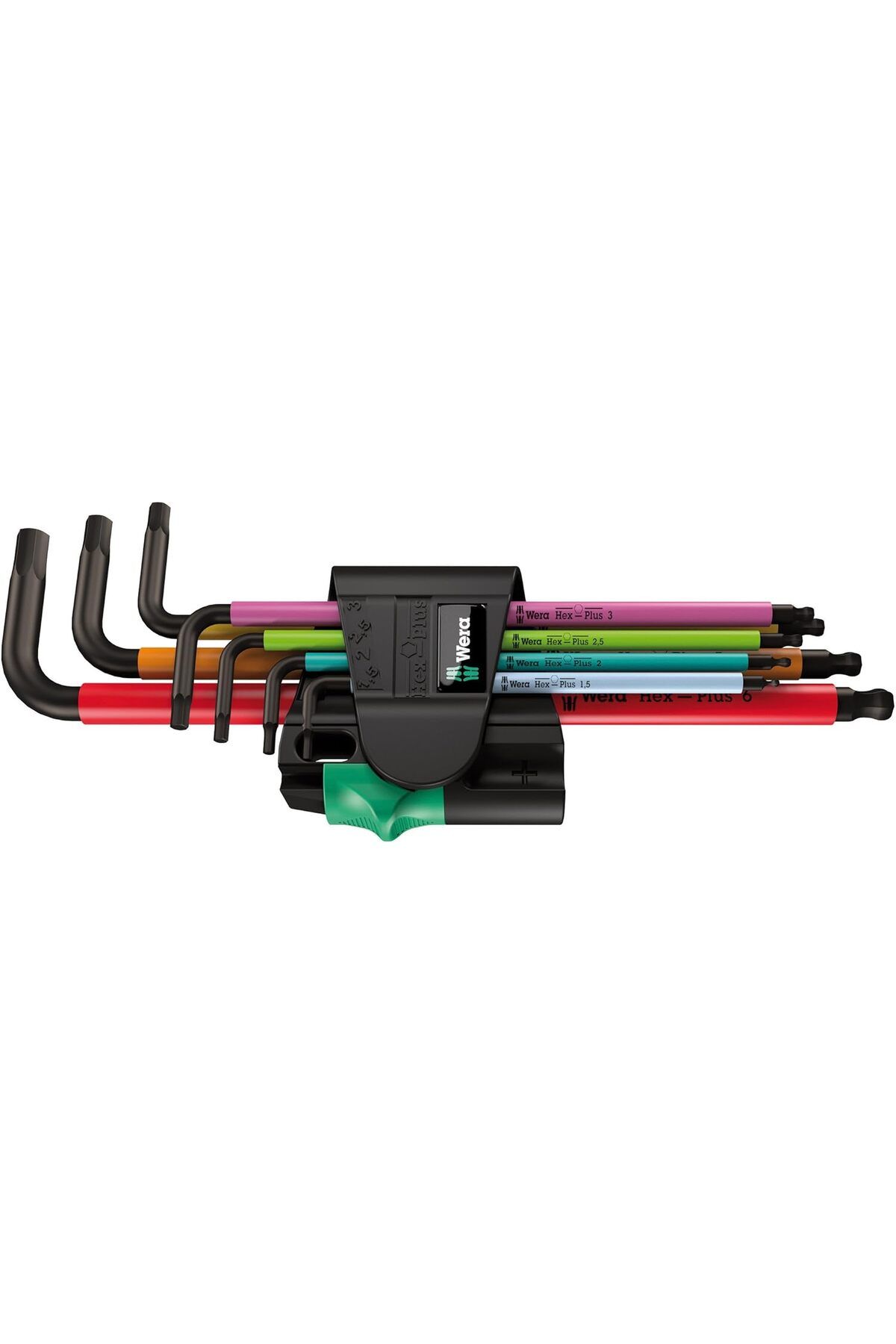 LUXE SPKL/7B SM çok renkli mıknatıs Winkelschluesselsatz, metrik, Blacklaser, 7-parçalı, Wera 05022