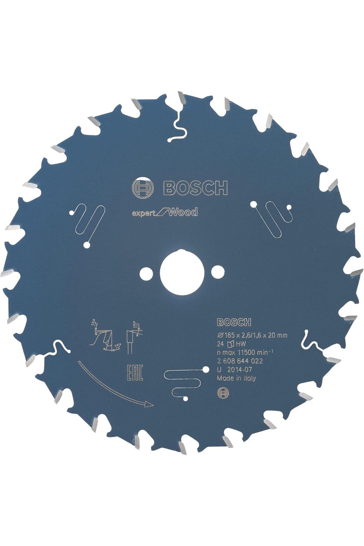 STOREMAX ELZ dairesel testere bıçağı Expert için ahşap, 165 x 20 x 2,6 mm, diş sayısı 24, 1 adet, 26