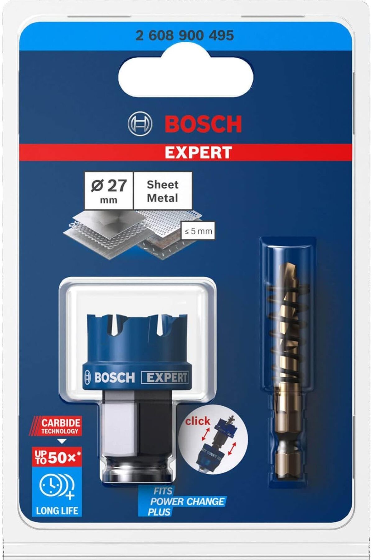 LUXE Professional 1 x Expert Sheet metal delik testeresi (çelik saclar, paslanmaz çelik saclar, çap 2