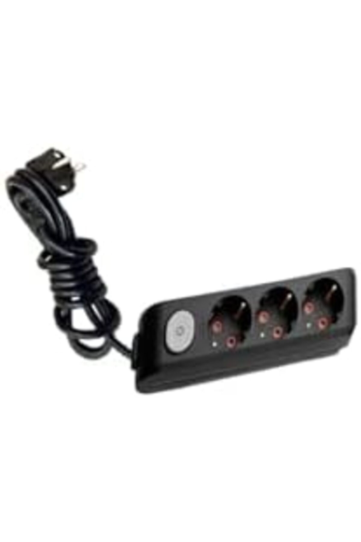 Mu Art Ahşap-Mrt Multi-Let 3-Way 2 Meter Socket, Black, Switched, Grounded, Child Proof Art 871301 2