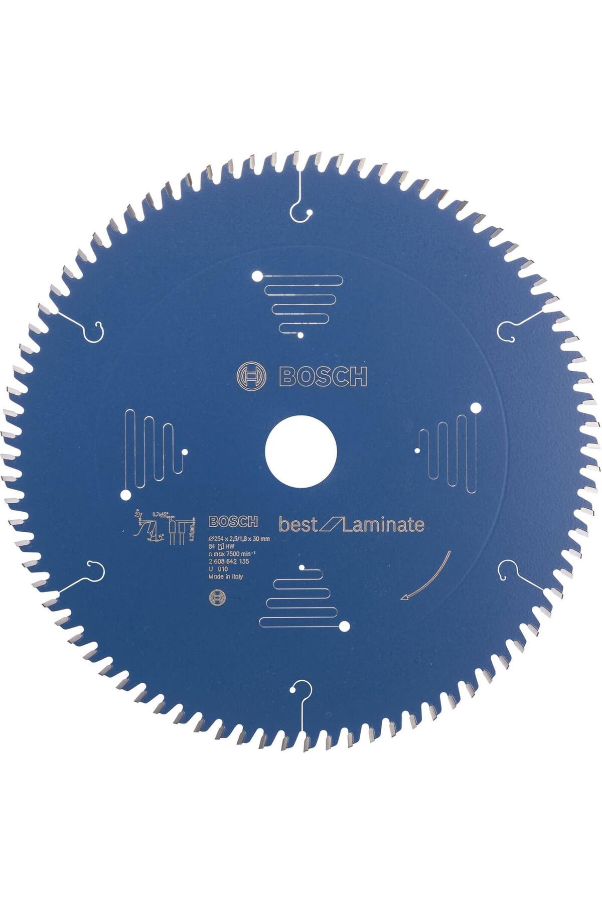 LUXE 2608642135 dairesel testere bıçağı Best for laminat 254 x 30 x 2.5/1.8 mm Z84TR-F LXSHP 1055529