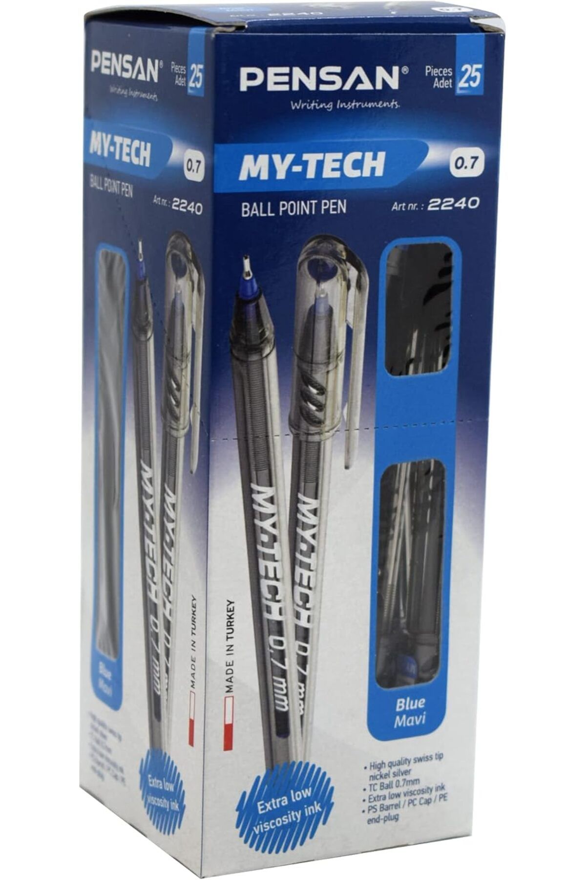 STOREMAX ELZ PE02240TKMA25 0.7 Mm My Tech Tükenmez Kalem 25'li Mavi FRNTR 1127478
