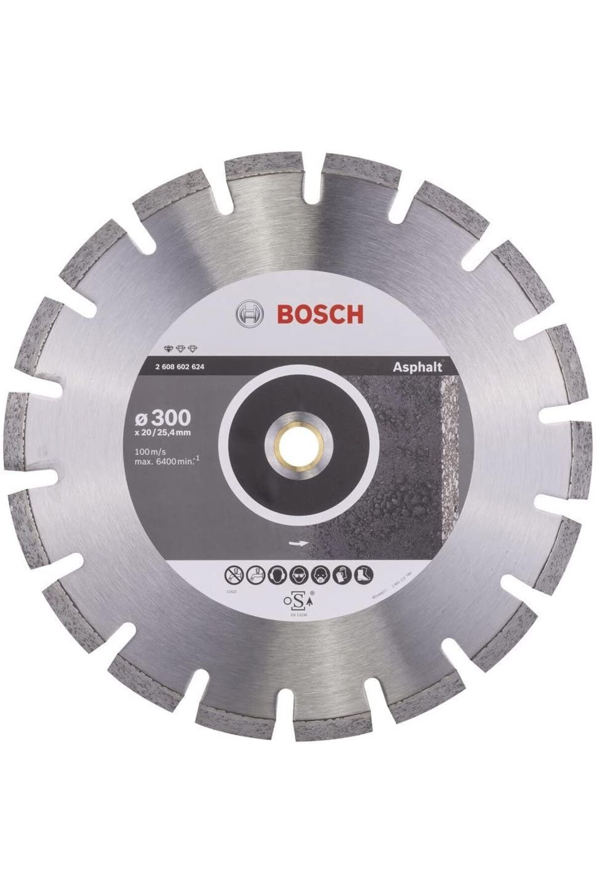 LUXE asfalt için elmas kesim diski standartı, 300 x 20/25,40 x 2,8 x 8 mm, 2608602624 LXSHP 1055529