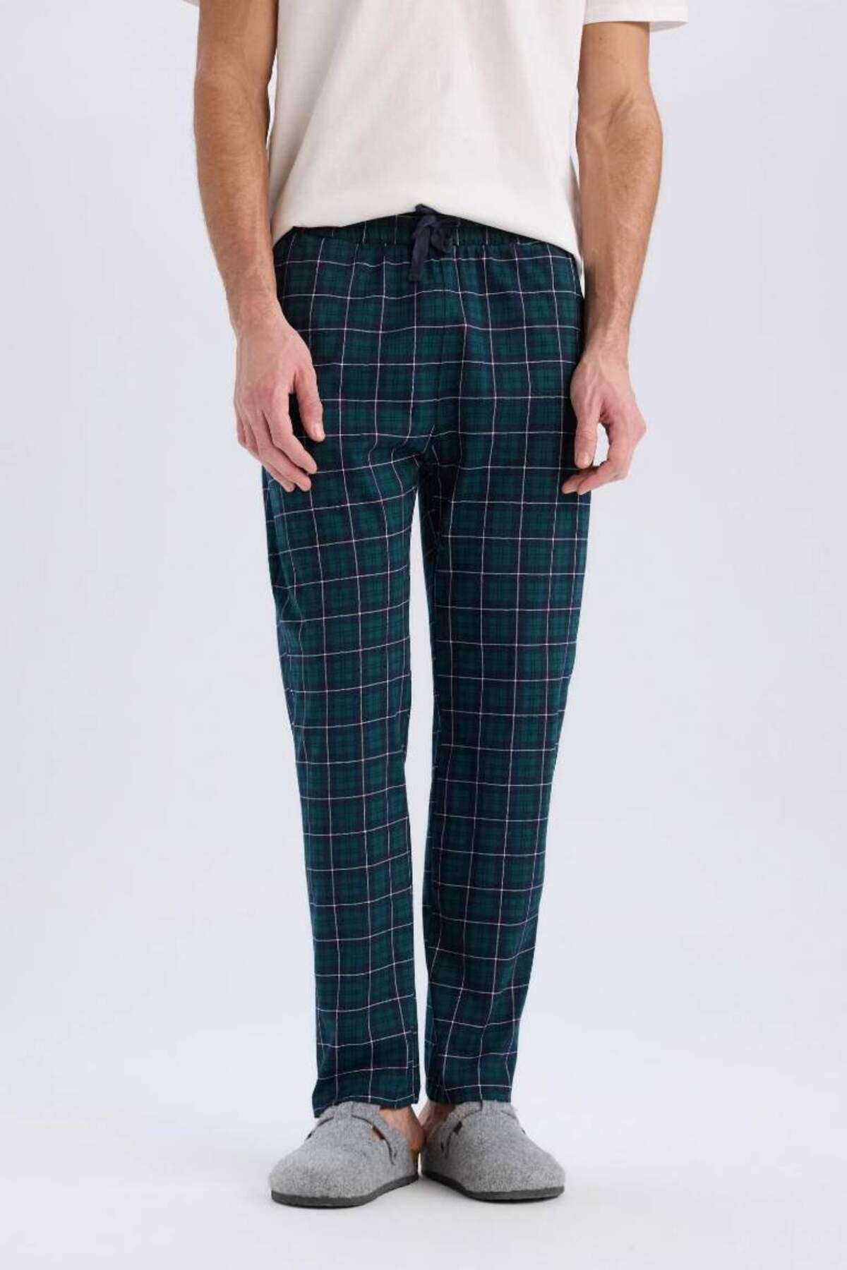 DeFacto Yeni Sezon Regular Fit Kareli Cepli Pijama Altı