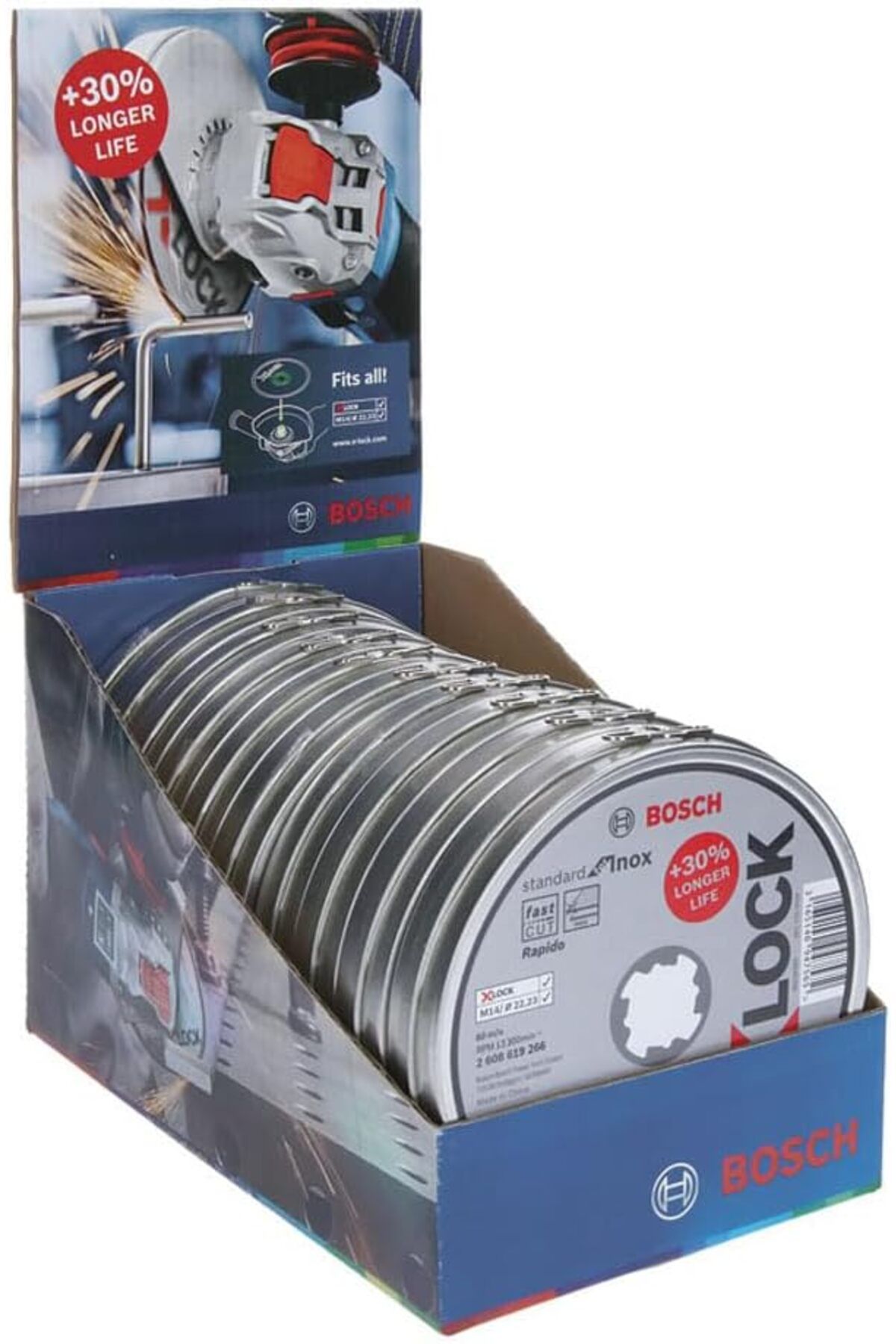 STOREMAX Sbl Professional 10 adet düz kesme diski standart (Inox, X-LOCK için, Ø115 mm, Delik çapı: 22,2