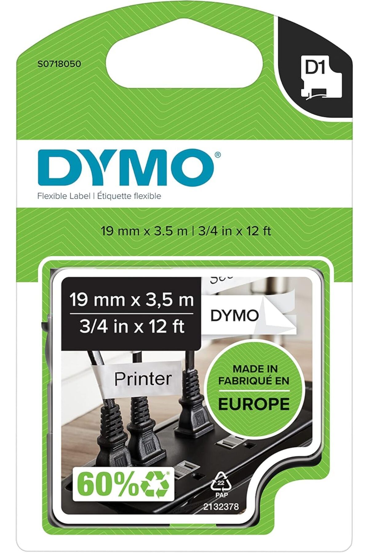 STOREMAX Rom S0718050, Yüksek Performans Esnek Naylon (19 mm x 3,5 mt), Siyah/Beyaz (16958) Romshp 1067323