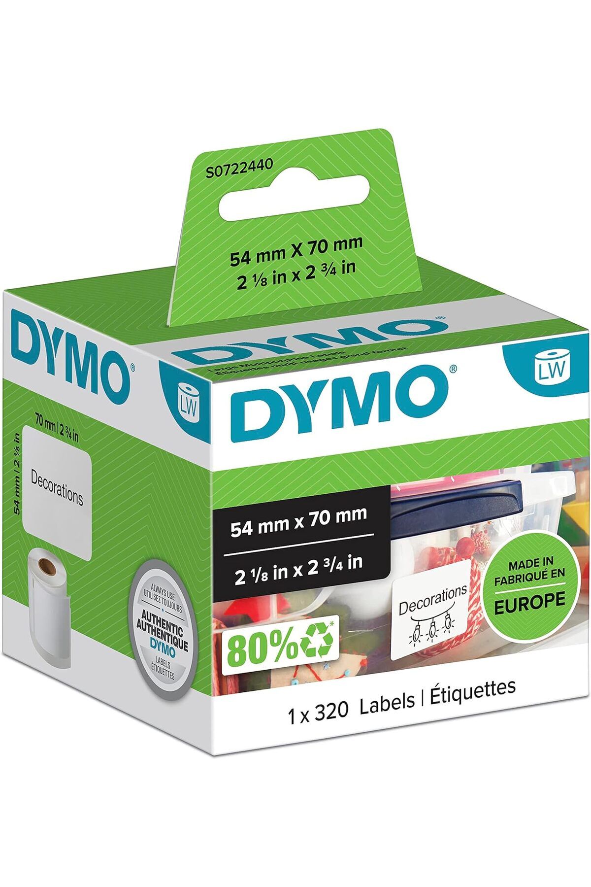 STOREMAX S0722440, LW Disket Etiketi, (70x54 mm) 320 Etiket/Paket - (99015) TrendBazaar 1057563