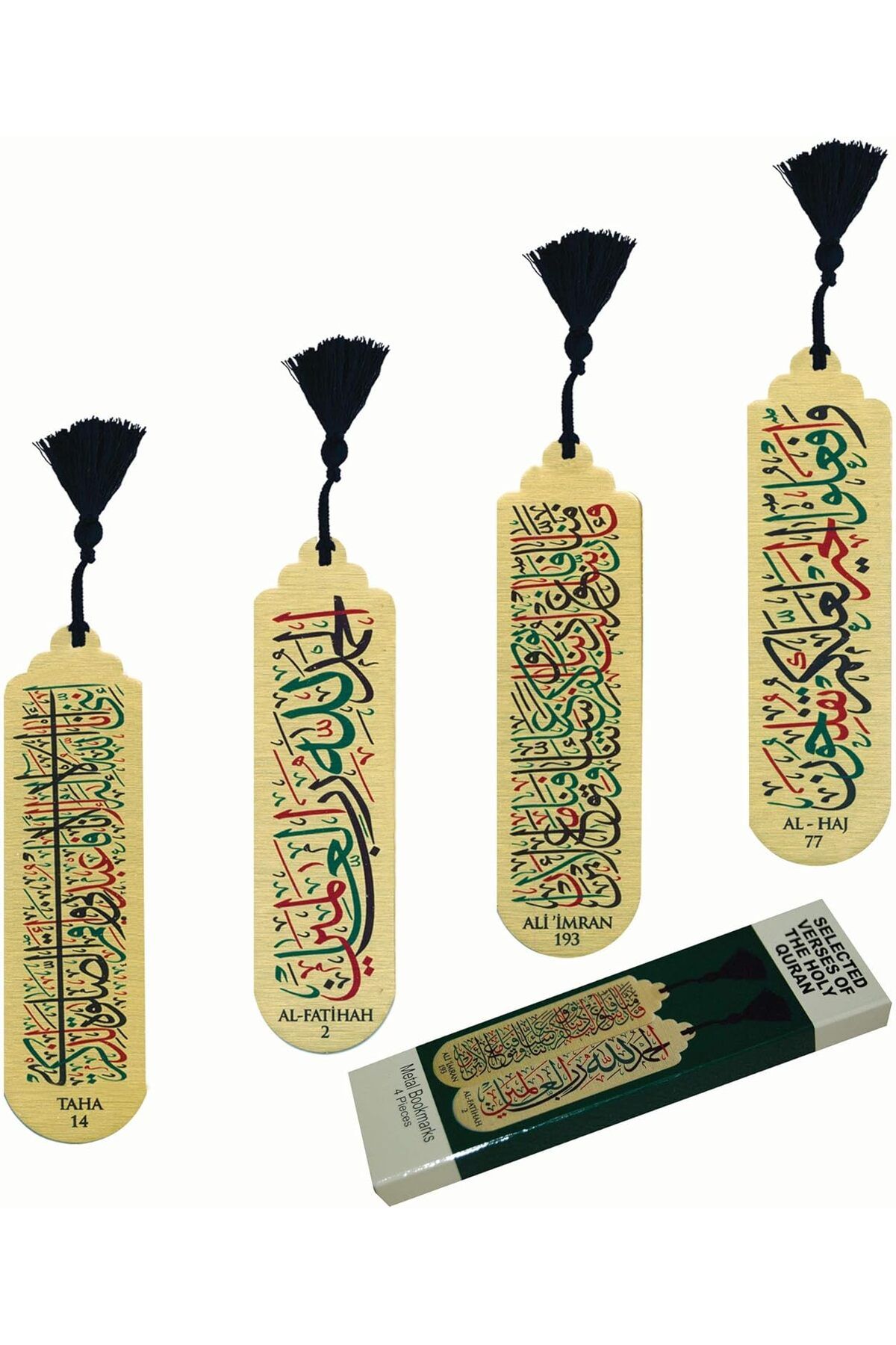 STOREMAX Gift Hediyelik Metal Püsküllü Kitap Ayracı Seti (Selected verses of the holy Quran) TrendBazaar