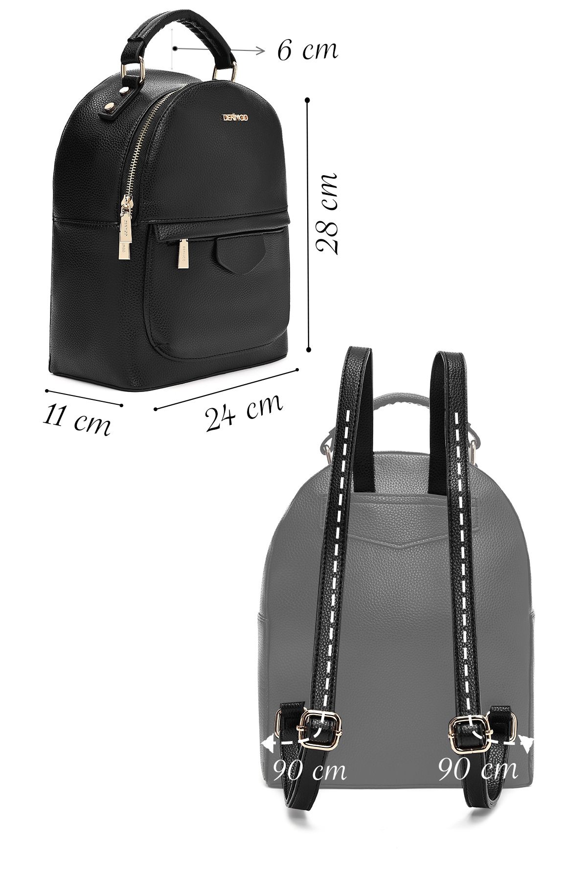Derimod-Women's Black Backpack 25Sbd2020Ft 2