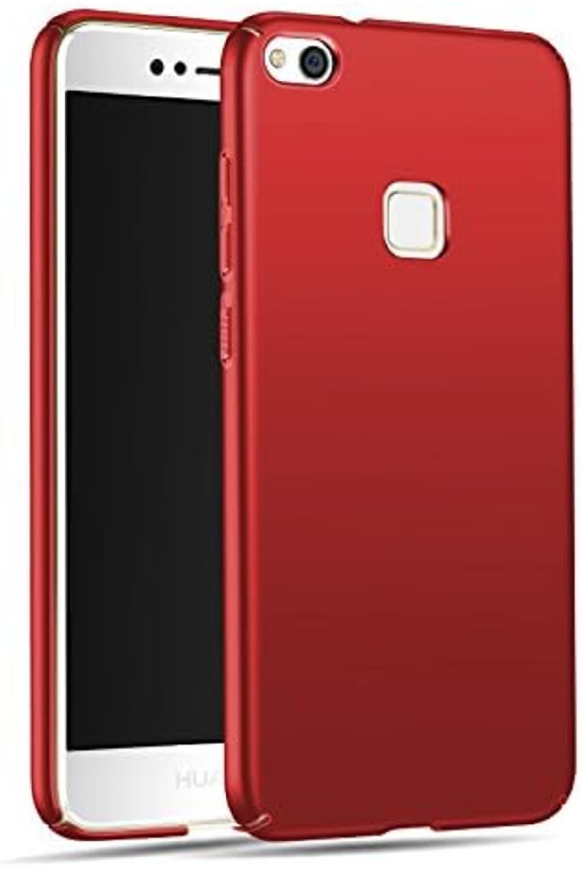 STOREMAX Rom P10 Lite Uyumlu Sert Rubber Silikon Kılıf (Kırmızı) Romshp 1067323