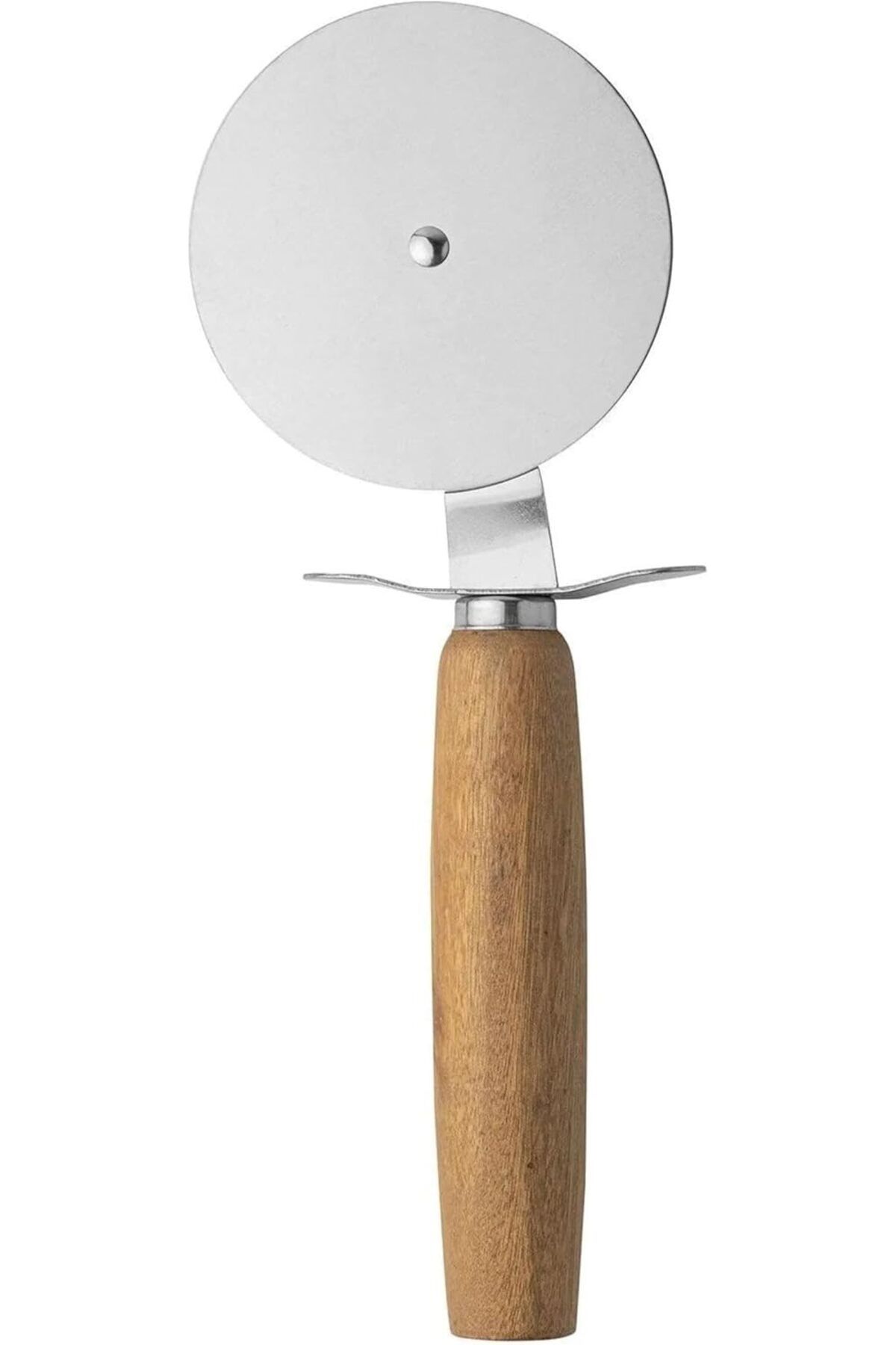 STOREMAX SRT Ahşap Saplı Paslanmaz Çelik Hamur Kesici, 20 cm Pizza Ruleti, Mutfak İçin Pratik Aksesuar F