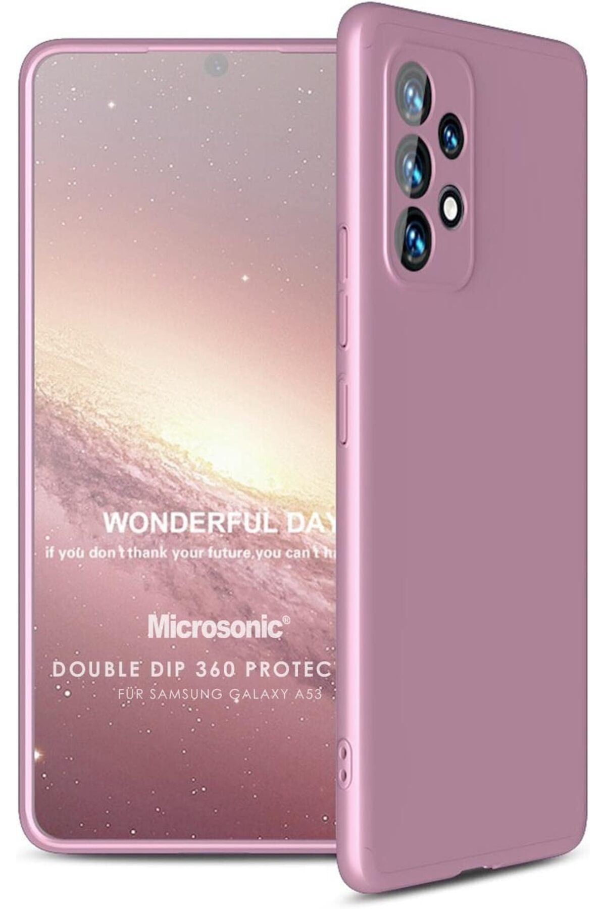 LUXE Galaxy A53 5G için Kılıf Double Dip 360 Protective Rose Gold [Galaxy A53 5G ile Uyumlu Kılıf -