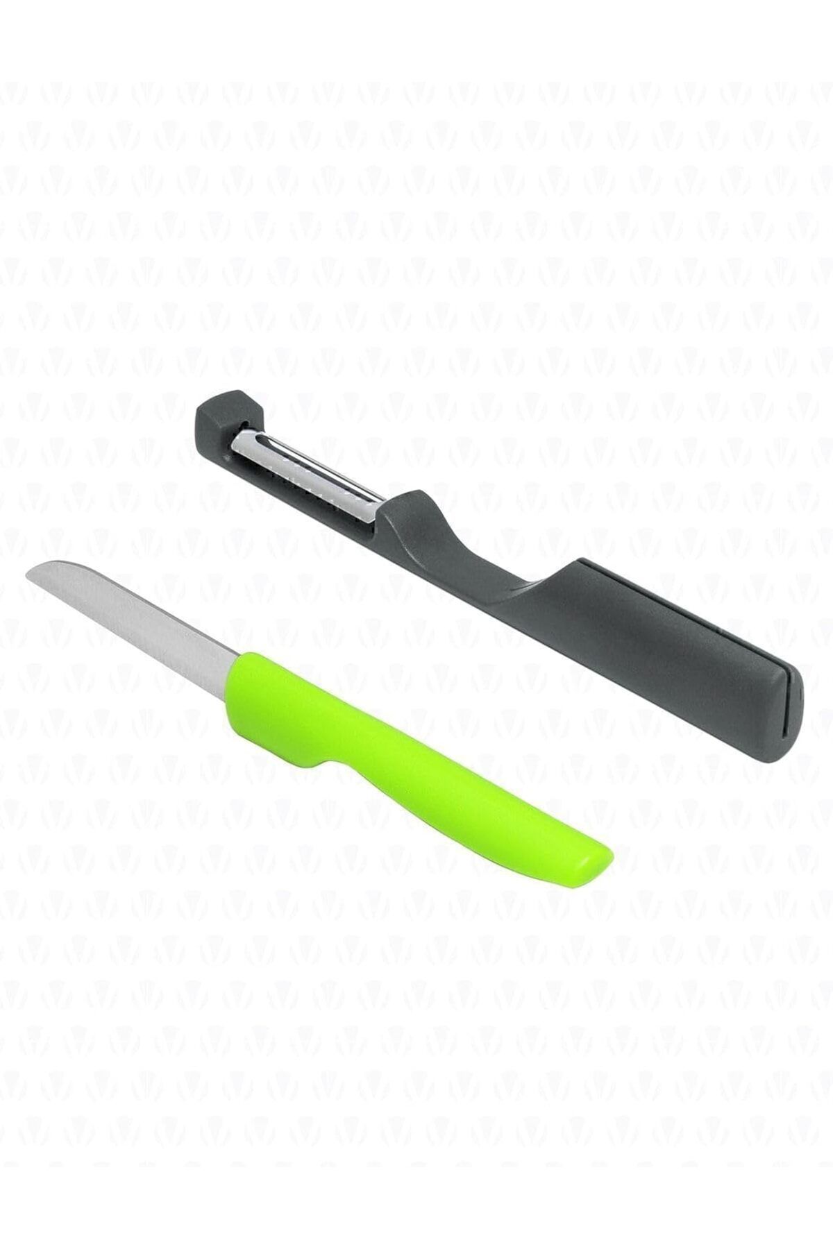 STOREMAX OZN Delos 2 in 1 Paslanmaz Çelik Bıçak Ve Soyacak Seti Yeşil OZNstre 1094633