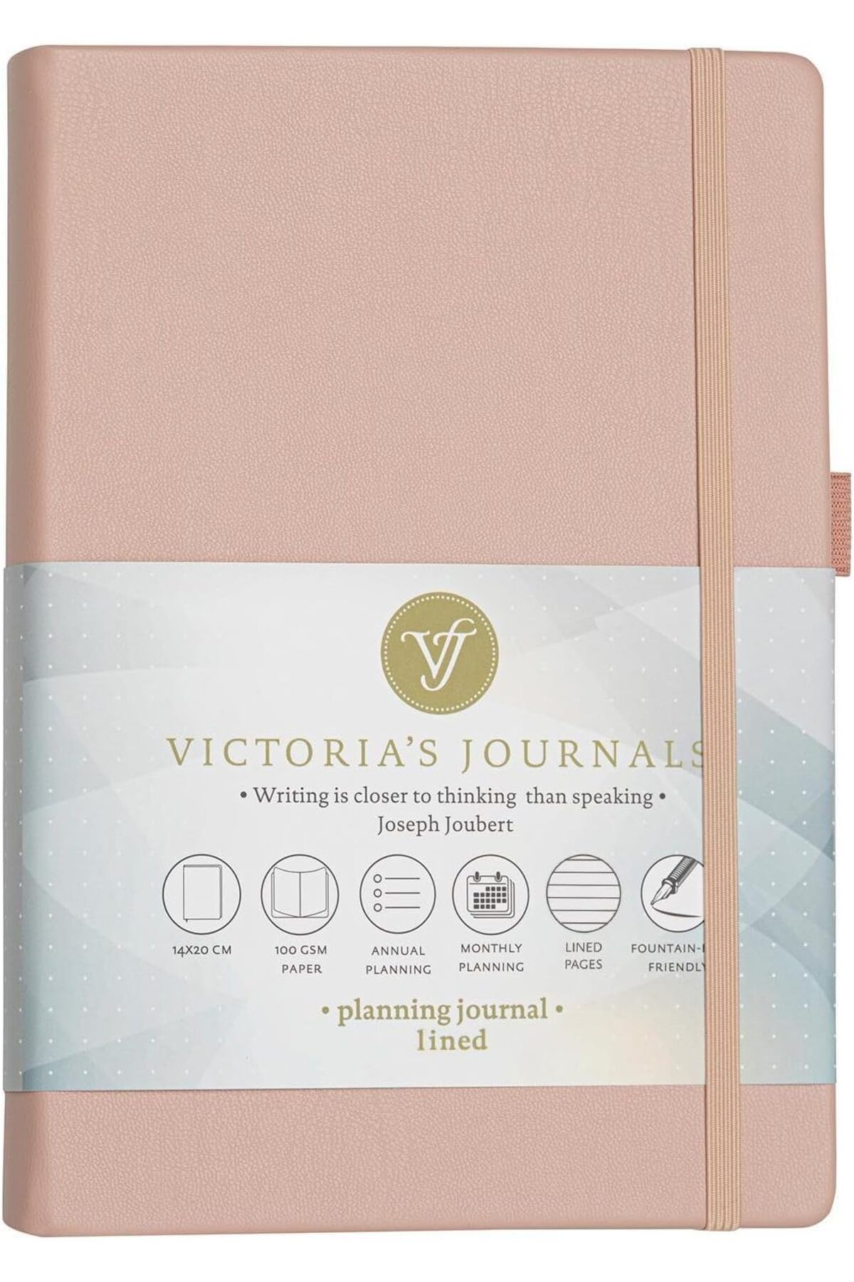 STOREMAX ELZ Sert Kapak Planlayıcı Çizgili Defter, 14x20 cm-Pembe FRNTR 1127478