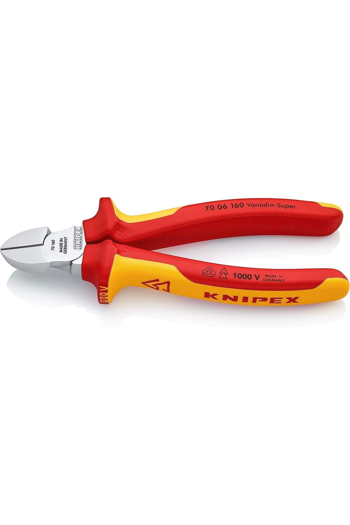 STOREMAX Rom Yan Keski Krom Kaplama, Yalıtımlı Çok Bileşenli Kılıflar, VDE Onaylı 160 mm 70 06 160 Ro