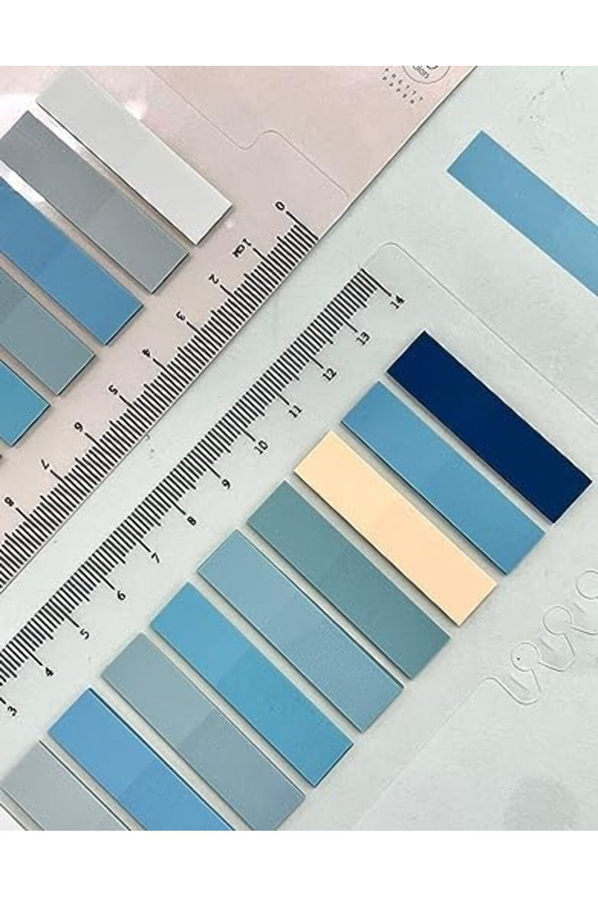 Mu Art Ahşap-Mrt Ship Shop Blue Shades in 10 Different Colors Transparent Index with Colored Ruler Art 871301 2