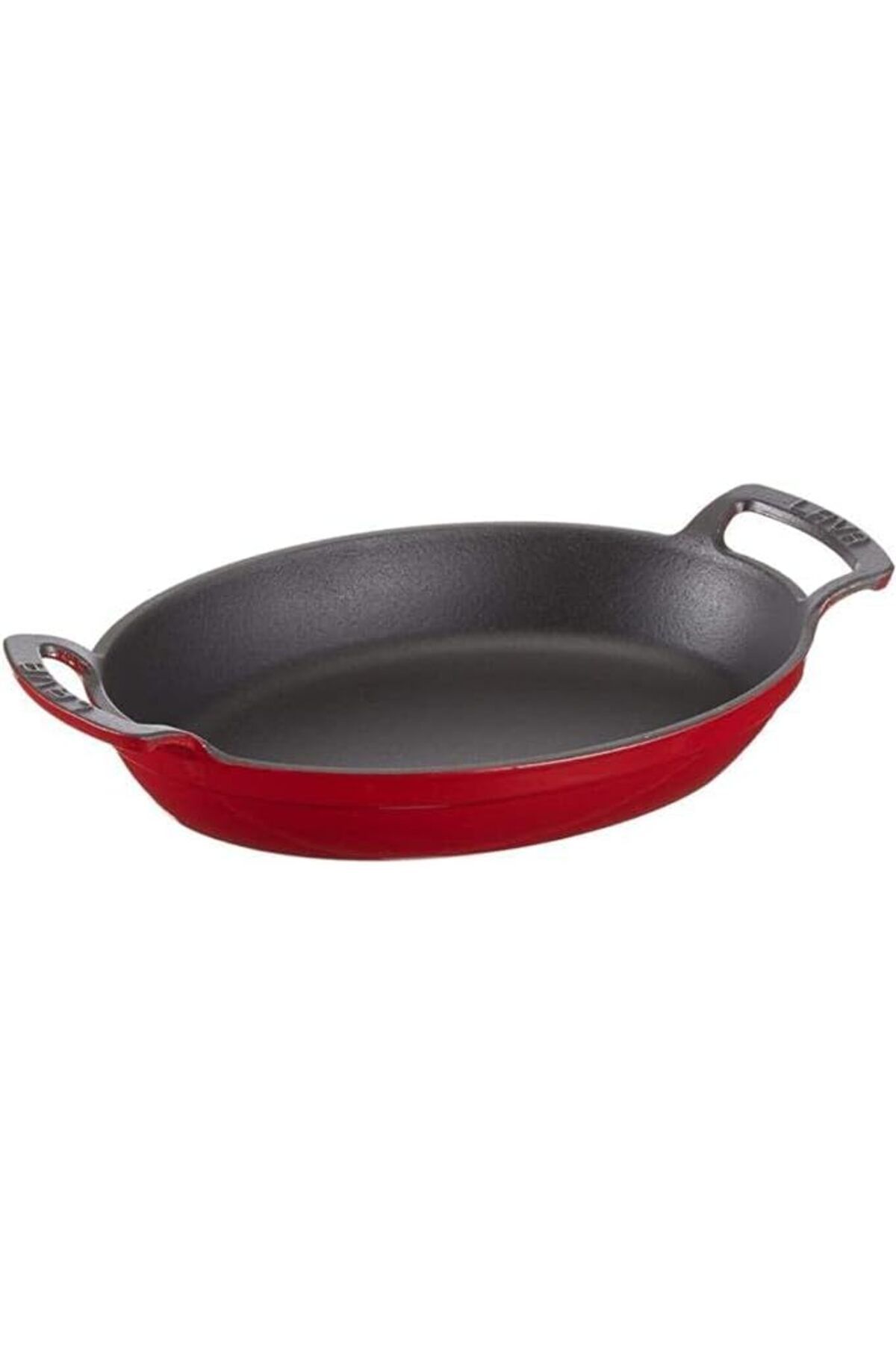 STOREMAX Metal Oval Kuplu Döküm Tava 27x20, Kırmızı TrendBazaar 1057563