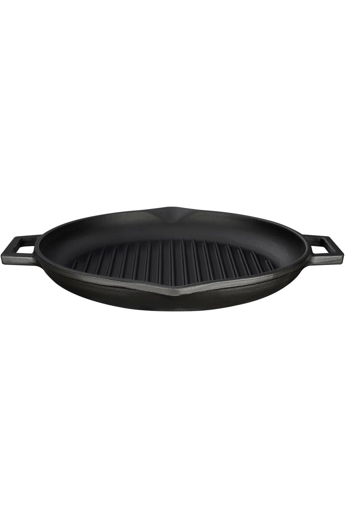 STOREMAX Sbl Döküm Yuvarlak Izgara Tava, Metal Kulplu, 30cm, Siyah SBLShp 1064356