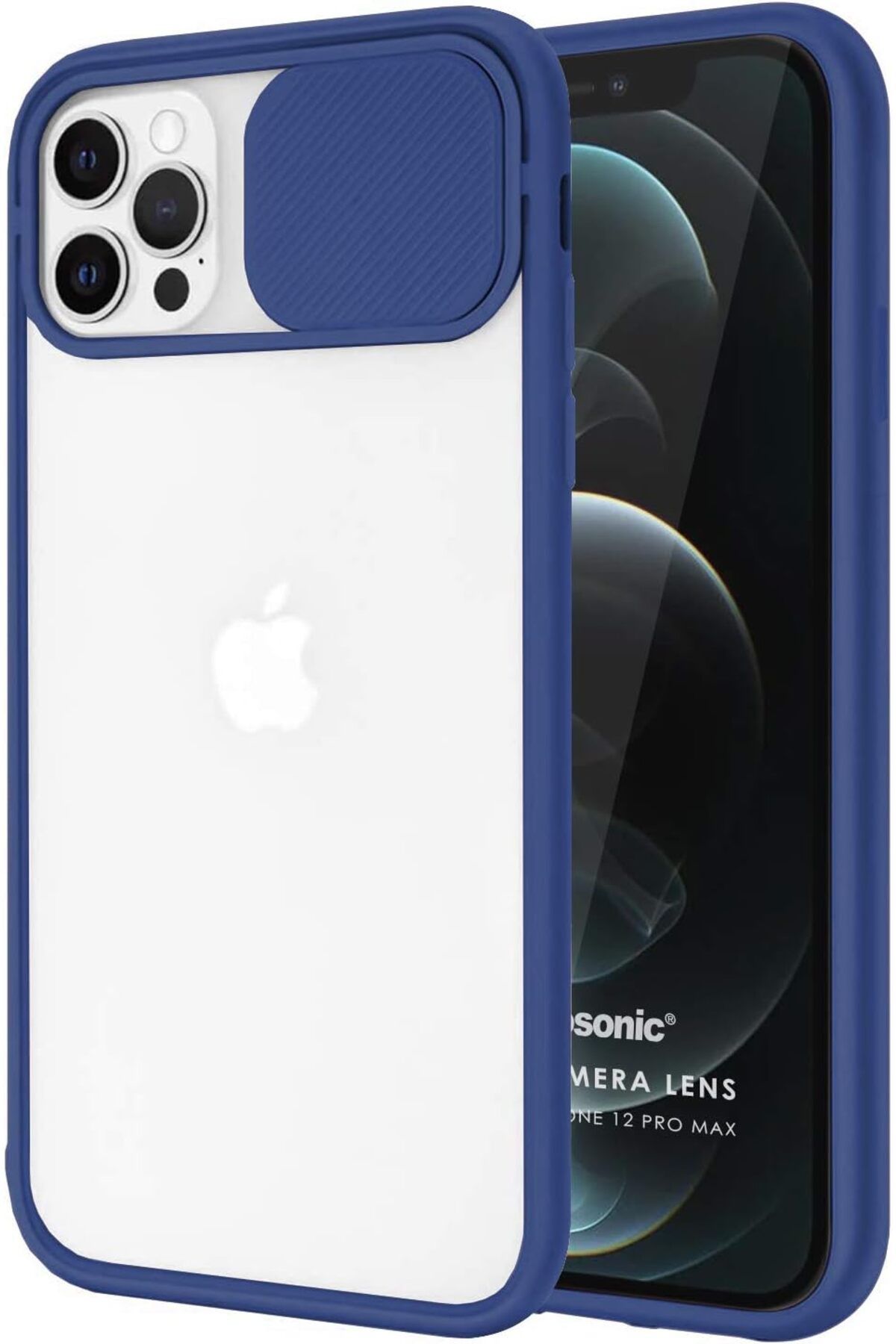 STOREMAX Sbl iPhone 12 Pro Max Kılıf Slide Camera Lens Protection Lacivert SBLShp 1064356