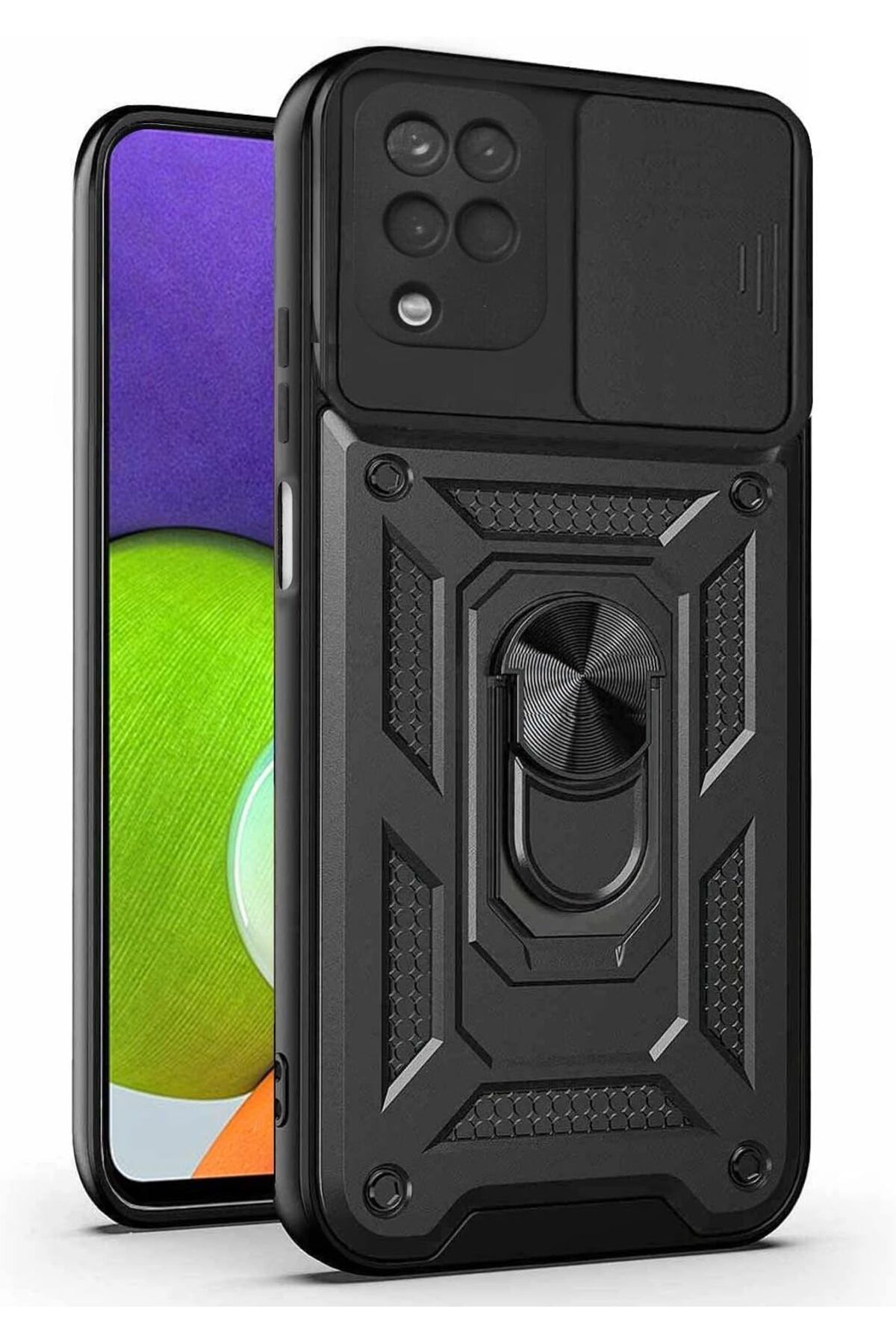 LUXE Galaxy M32 4G için Kılıf Impact Resistant Siyah [Galaxy M32 4G ile Uyumlu Kılıf - Siyah] LXSHP