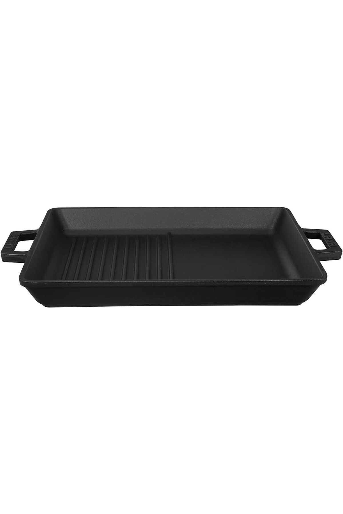 STOREMAX Metal Döküm Izgara Tava, Metal Kulplu, 26x32cm, Siyah TrendBazaar 1057563