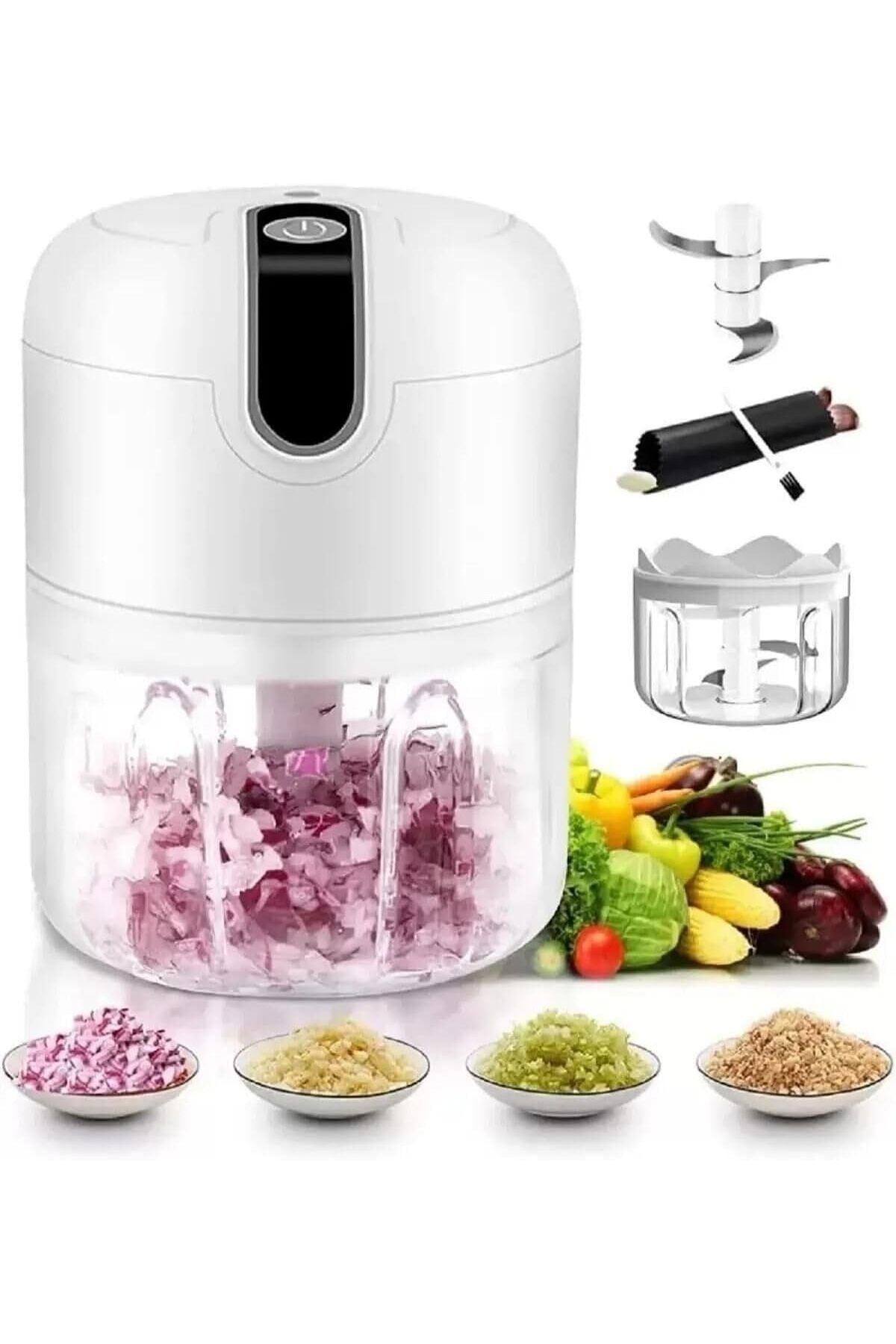 STOREMAX Ezg Nesil Şarjlı Sarımsak Rondosu 3 Bıçaklı Pratik Mini El Rondosu Mini Rondo Ezsnshop 1065757