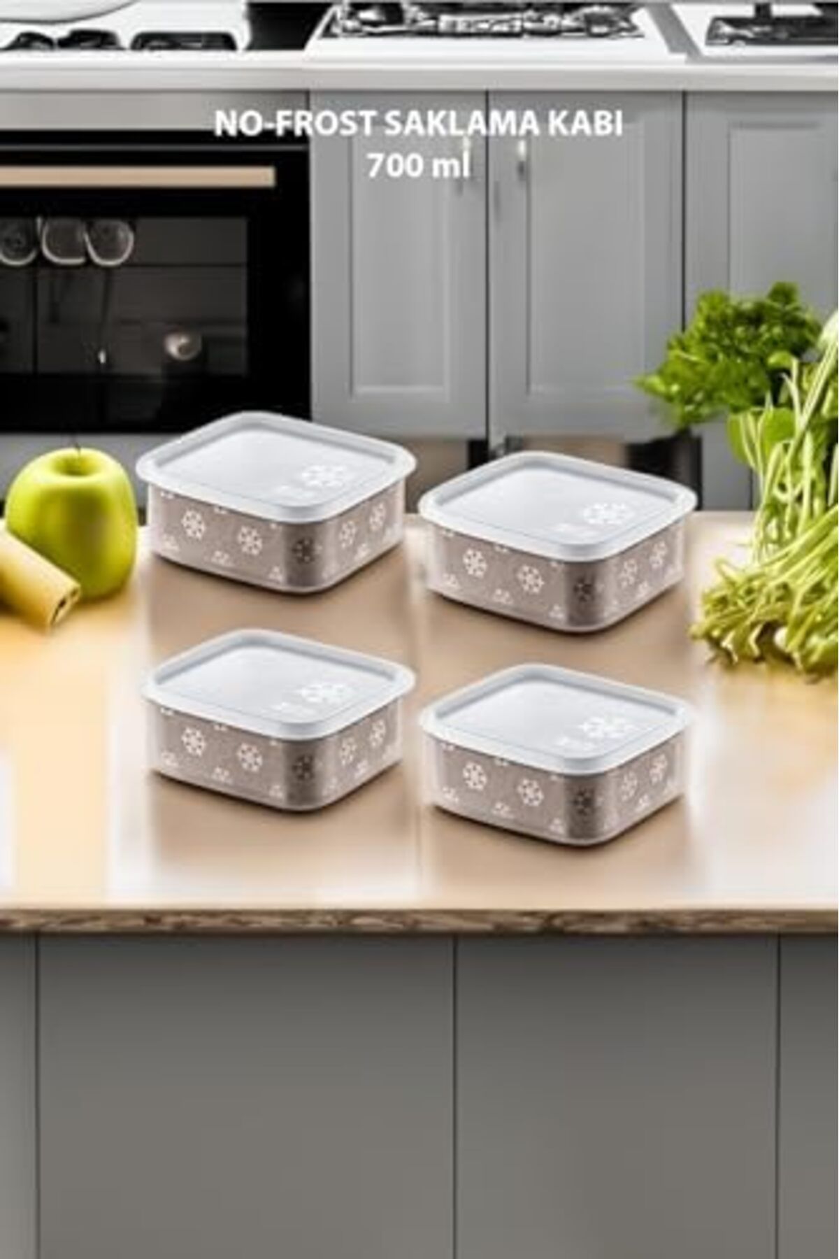 LUXE-Set of 4 No Frost Storage Container Terra (All Sizes) Lxshp 1055529 2