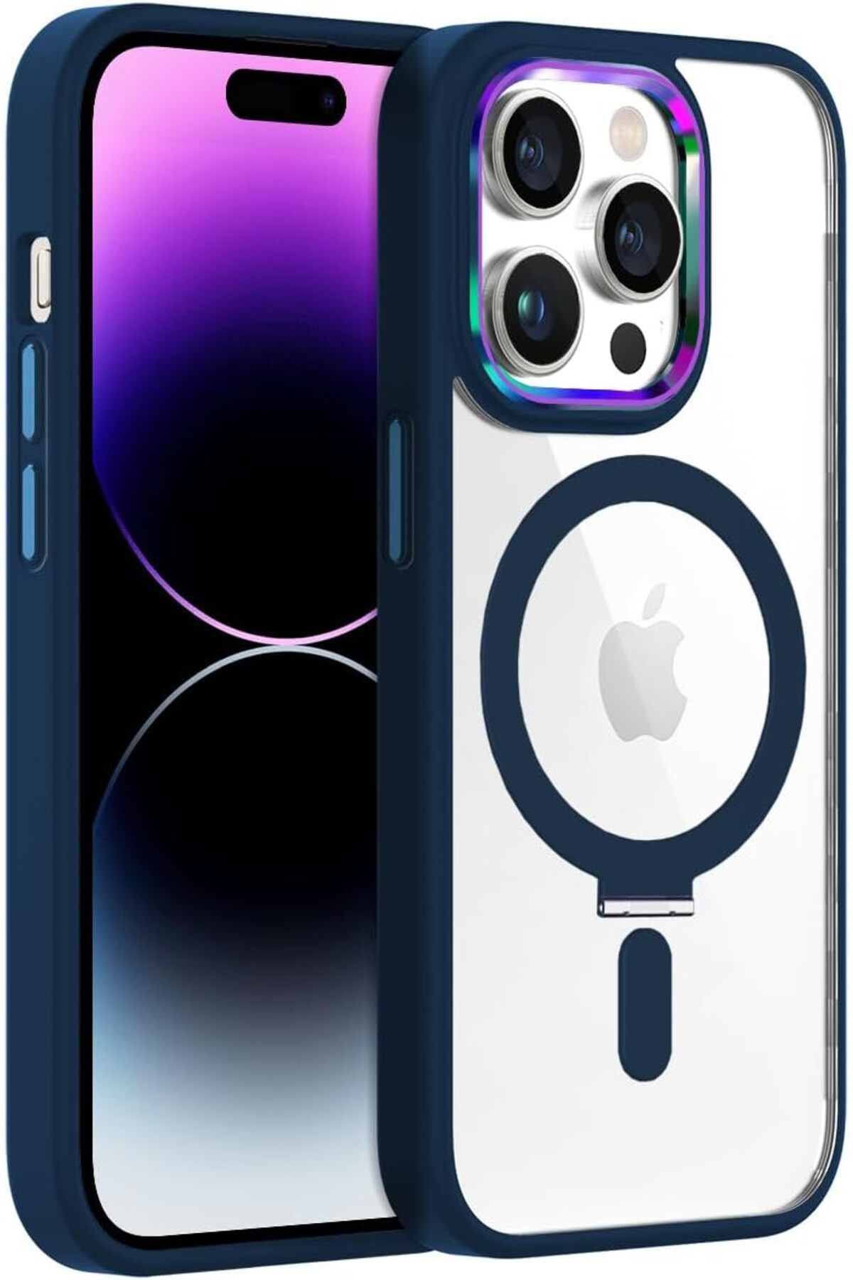STOREMAX Rom LABS iPhone 14 Pro Max İle Uyumlu BumperMag Kılıf (Lacivert) Romshp 1067323