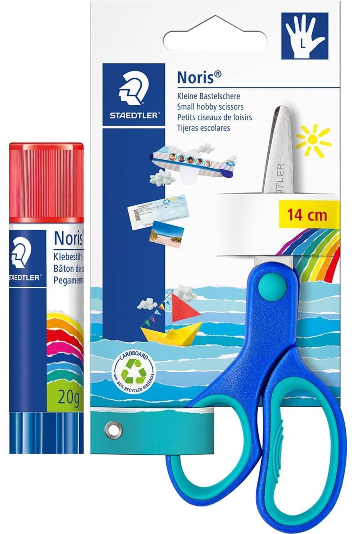 Mu Art Ahşap Mrt 960 20 NCA Noris Clup 20 Gr Stick Yapıştırıcı & 965 14LNBK Noris Clup SOL El Makas 14 C