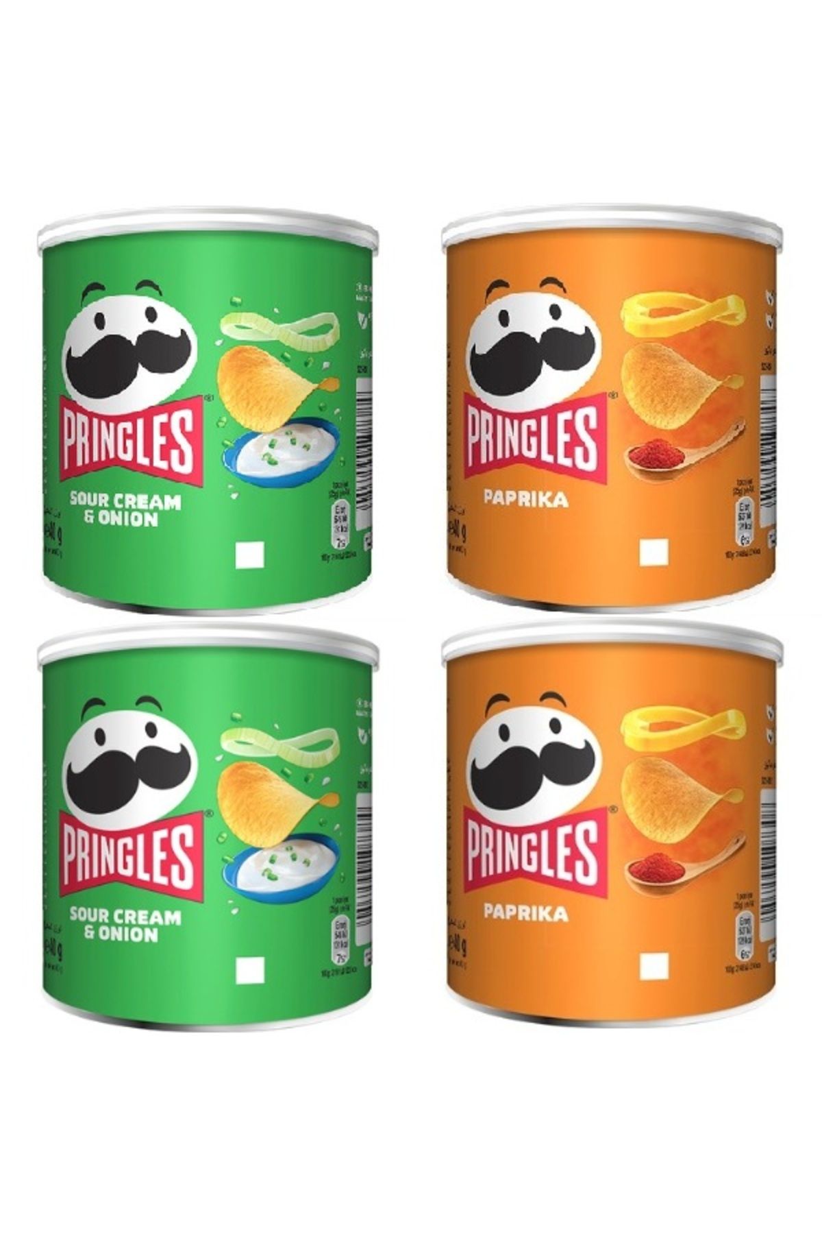 Pringles 2x Paprika & 2x Sour Cream 4X40GR