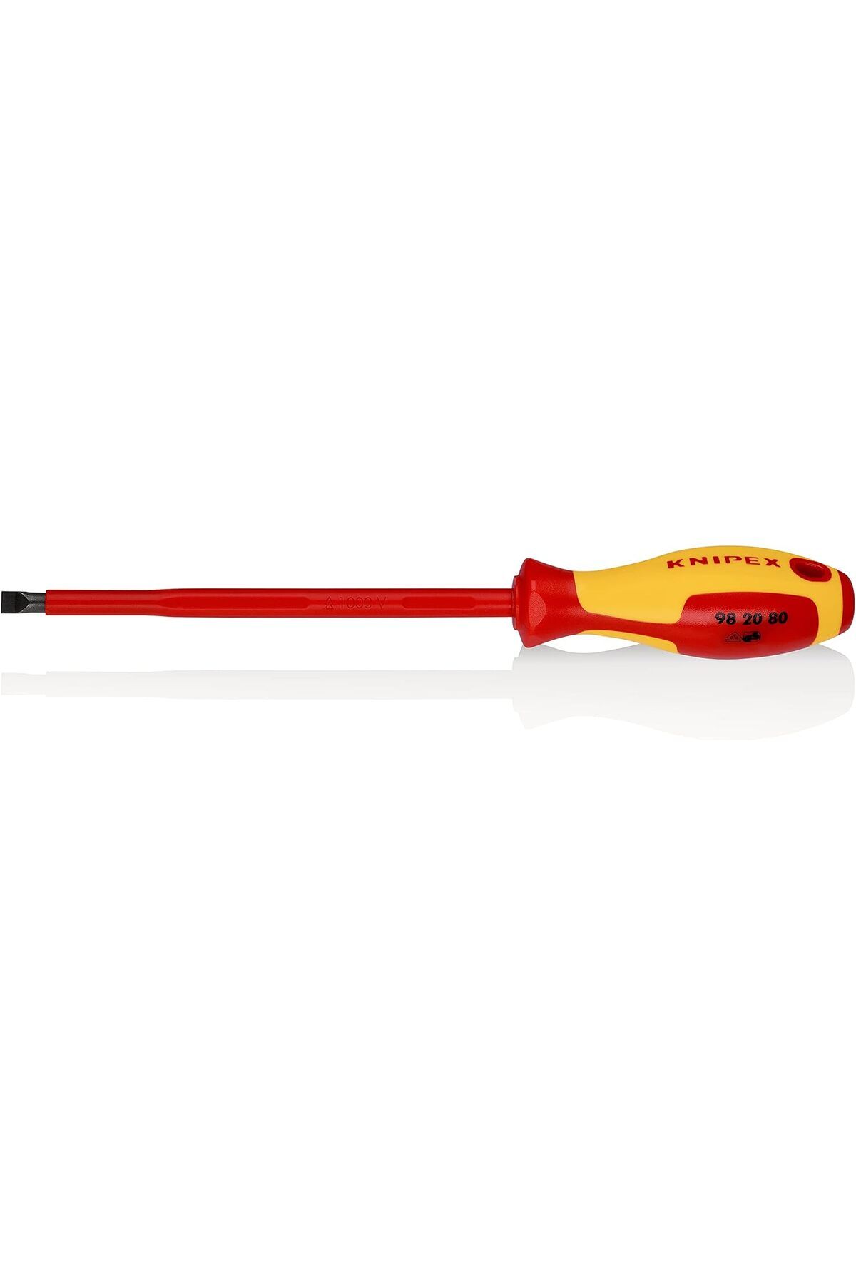 LUXE Yarıklı Vidalar İçin Tornavida, Perdahlı, Yalıtkan Çok Bileşenli Sap, 295 mm 98 20 80 LXSHP