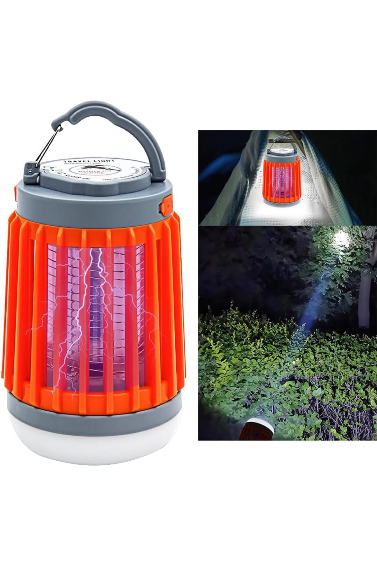Mu Art Ahşap Mrt Taşınabilir Mini Sivrisinek Katil Lambası, Kamp Fener Böcek Zapper, 1800mAh Şarj Edilebilir