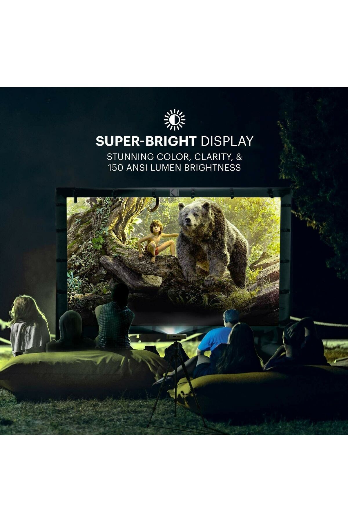 Kodak-Kodak RODPJS350 Pico Video Projector, FHD DLP, 350 lumens, White 3