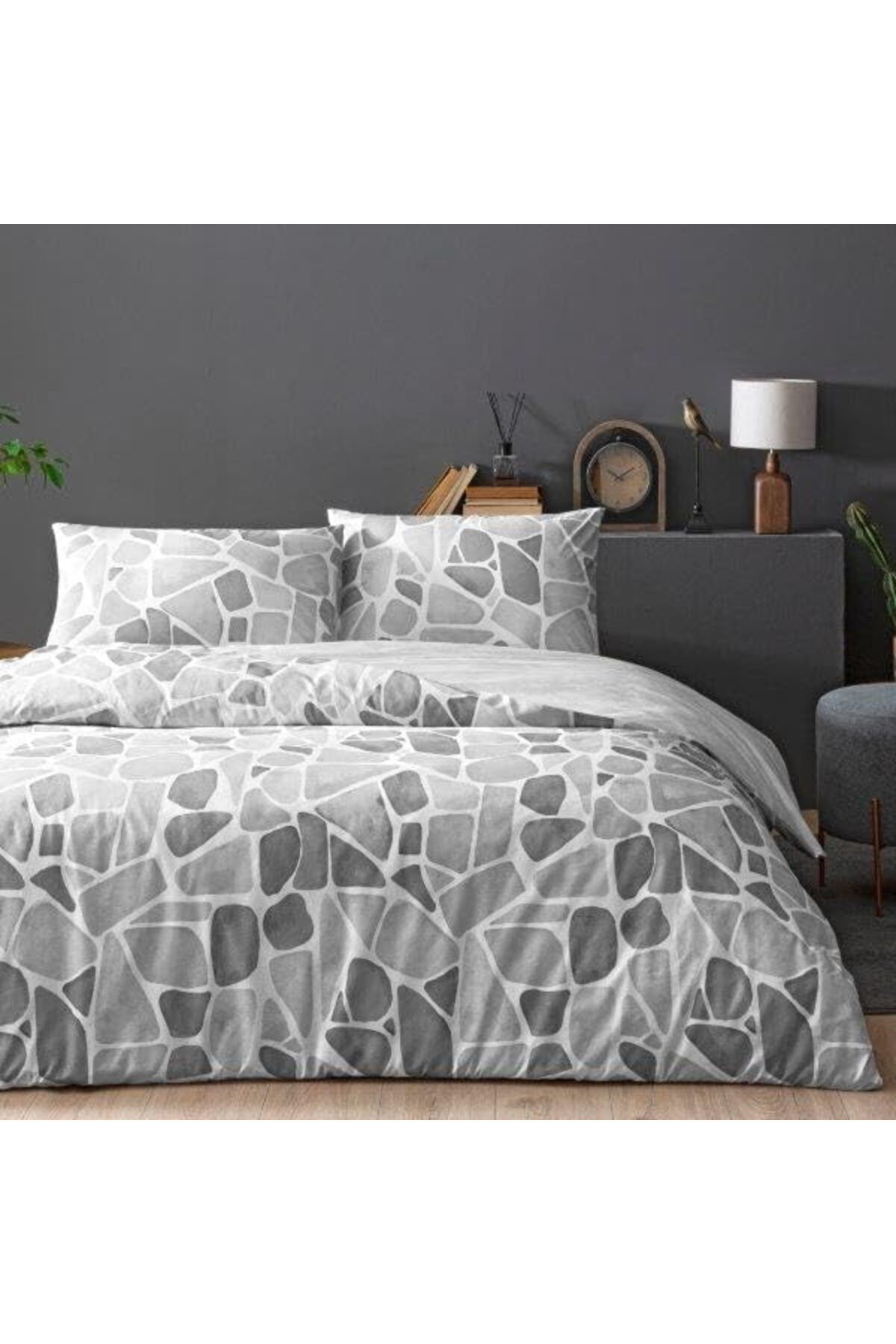 LUXE Alvy Nevresim Takımı Gri Tek Kişilik LXSHP 1055529