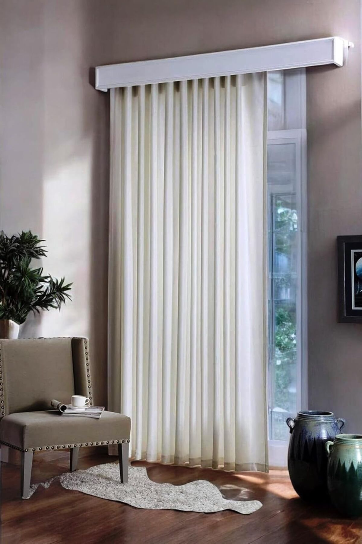 STOREMAX Rom Saten Güneşlik Perde Ekru Renk (210x190cm) Romshp 1067323