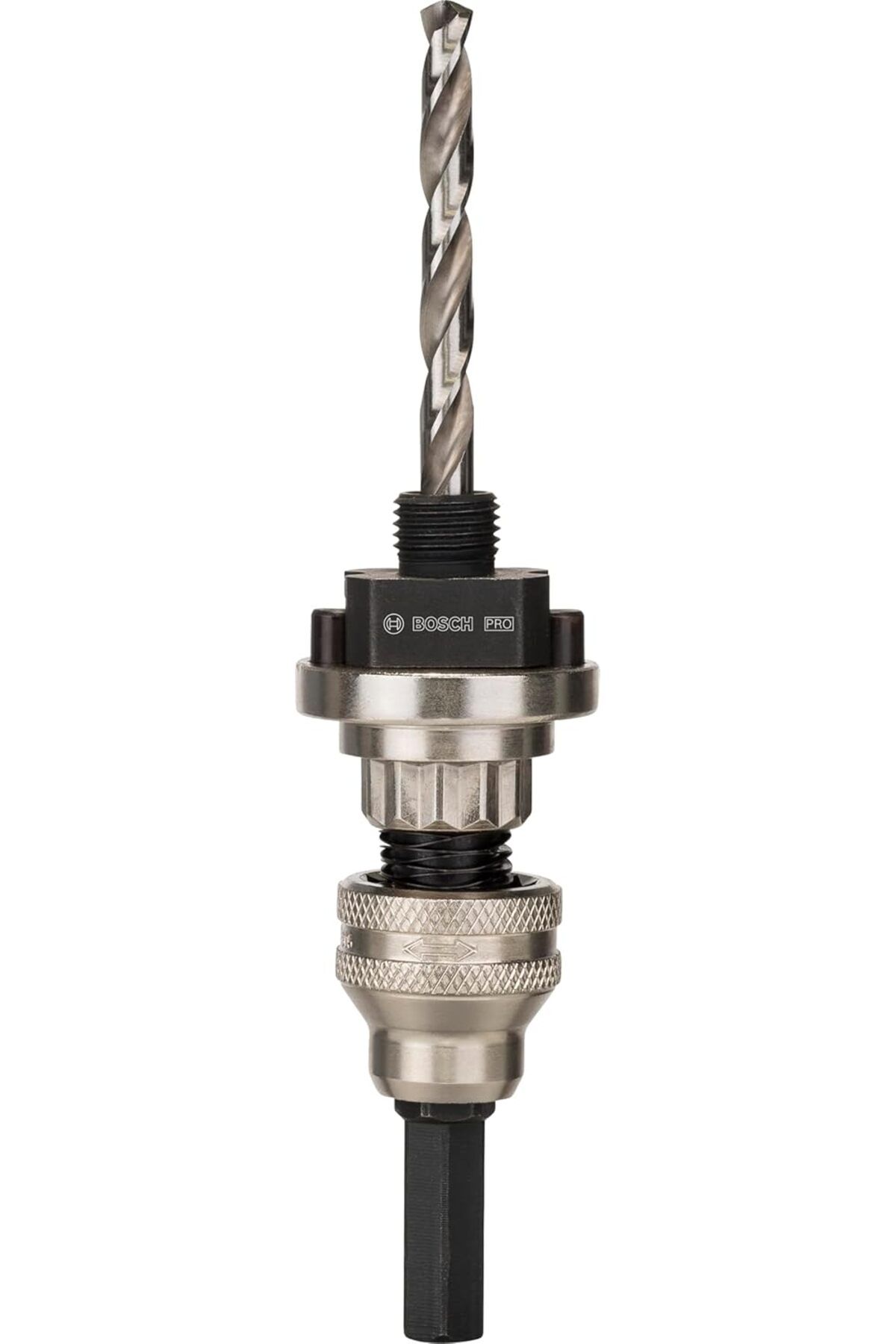 LUXE 1 x PRO Q-Lock adaptör, altıgen yuvalı Quick Change sistemi için, delik testeresi için (metal