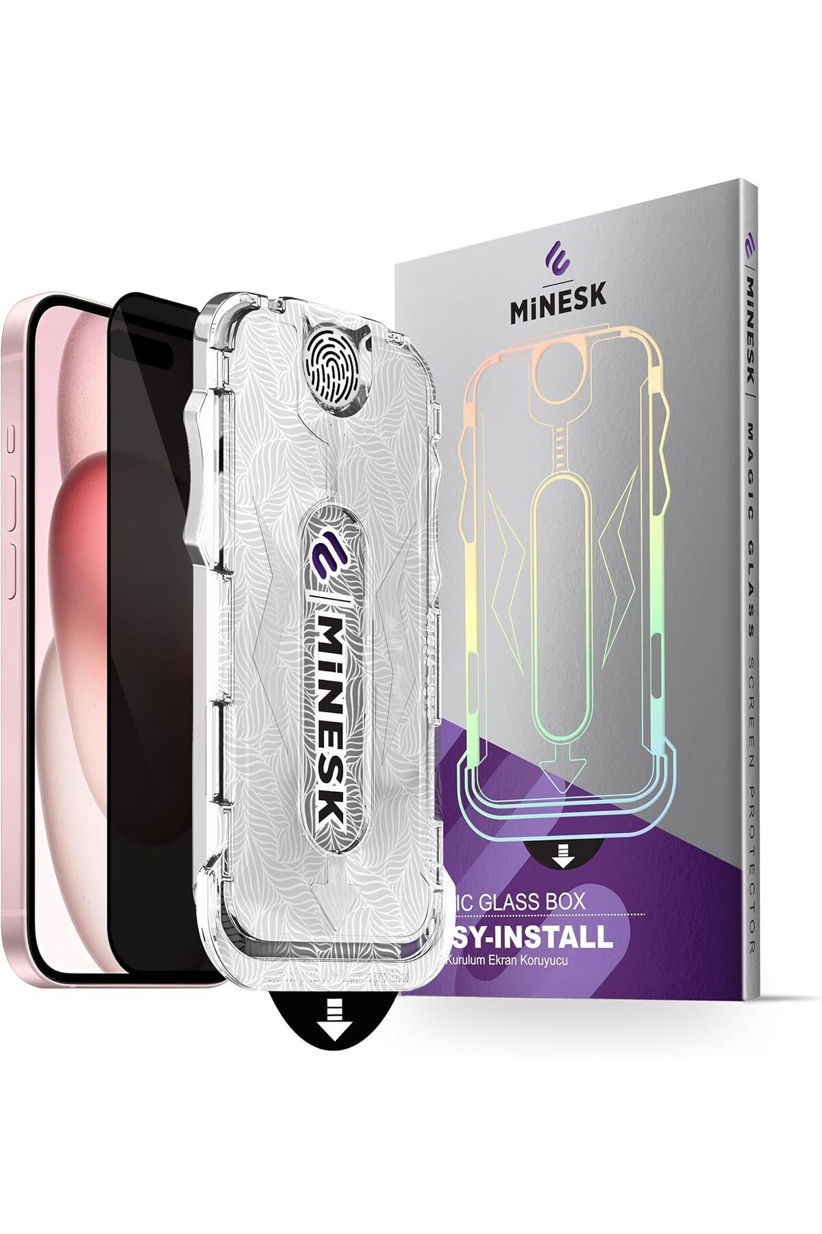 STOREMAX Ezg iphone 15 için Privacy Hayalet Gizlilik filtreli Kolay Kurulum Ekran Koruyucu Toz Bırakmayan v