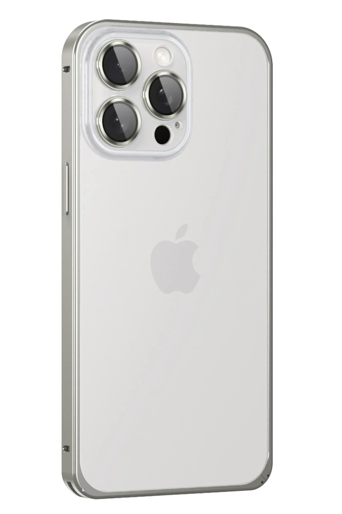 Joko iPhone 15 Pro Metal Bumper Mat Kapak - Gri SPTGL