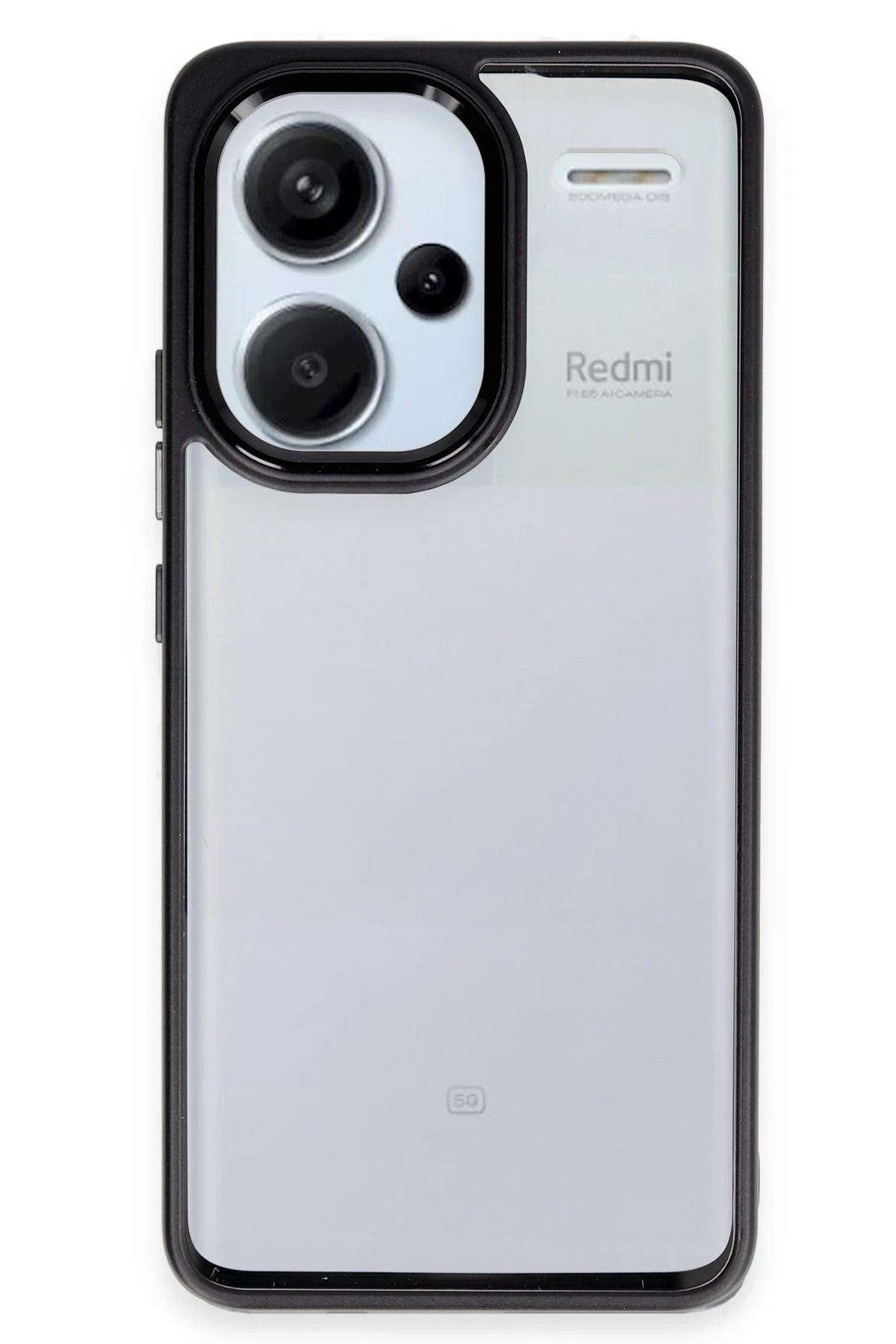 cepmoda Xiaomi REDMİ NOTE 13 PRO PLUS - Yanları Renkli Arkası Sararmaz Şeffaf A kalite Kılıf/Kapak - SİYAH