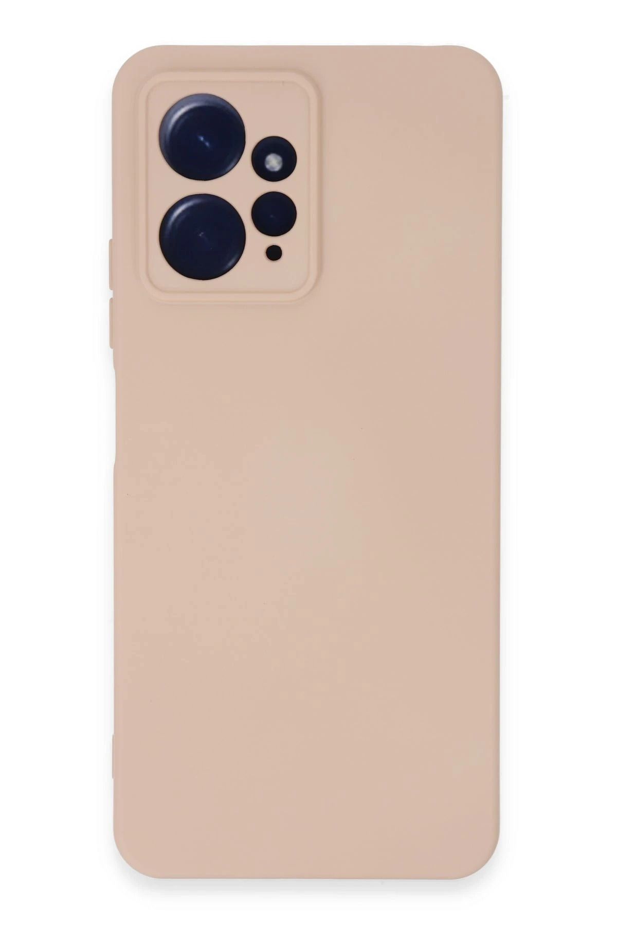 NewFace Xiaomi Redmi Note 12 4G uyumlu Kılıf Nano içi Kadife Silikon - Pudra HNZRN